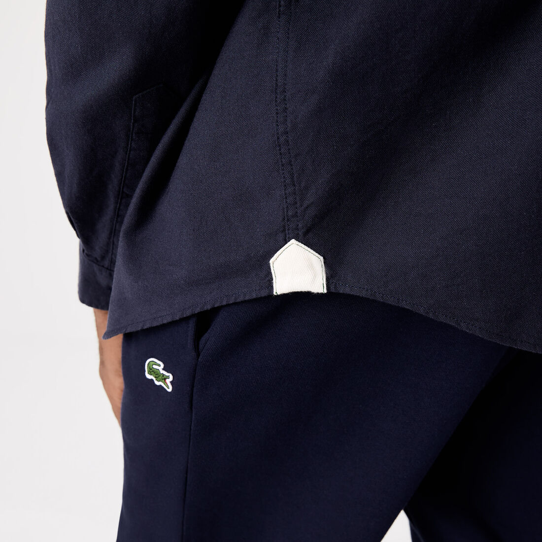 Men's Lacoste Buttoned Collar Oxford Cotton Shirt Men's Lacoste Buttoned Collar Oxford Cotton Shirt