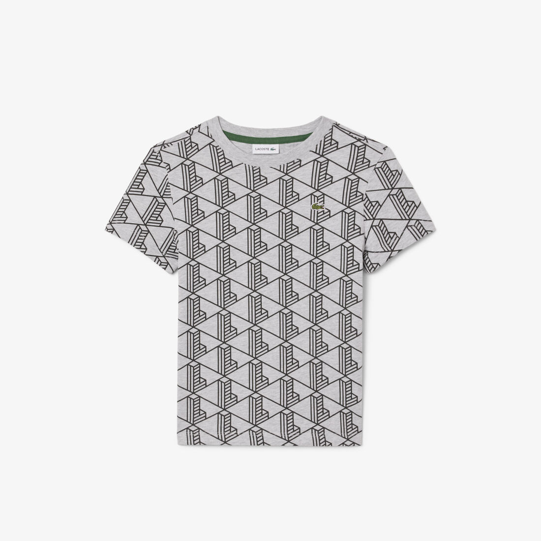 تي شيرت قطني بطبعة مونوغرام تي شيرت قطني بطبعة مونوغرام