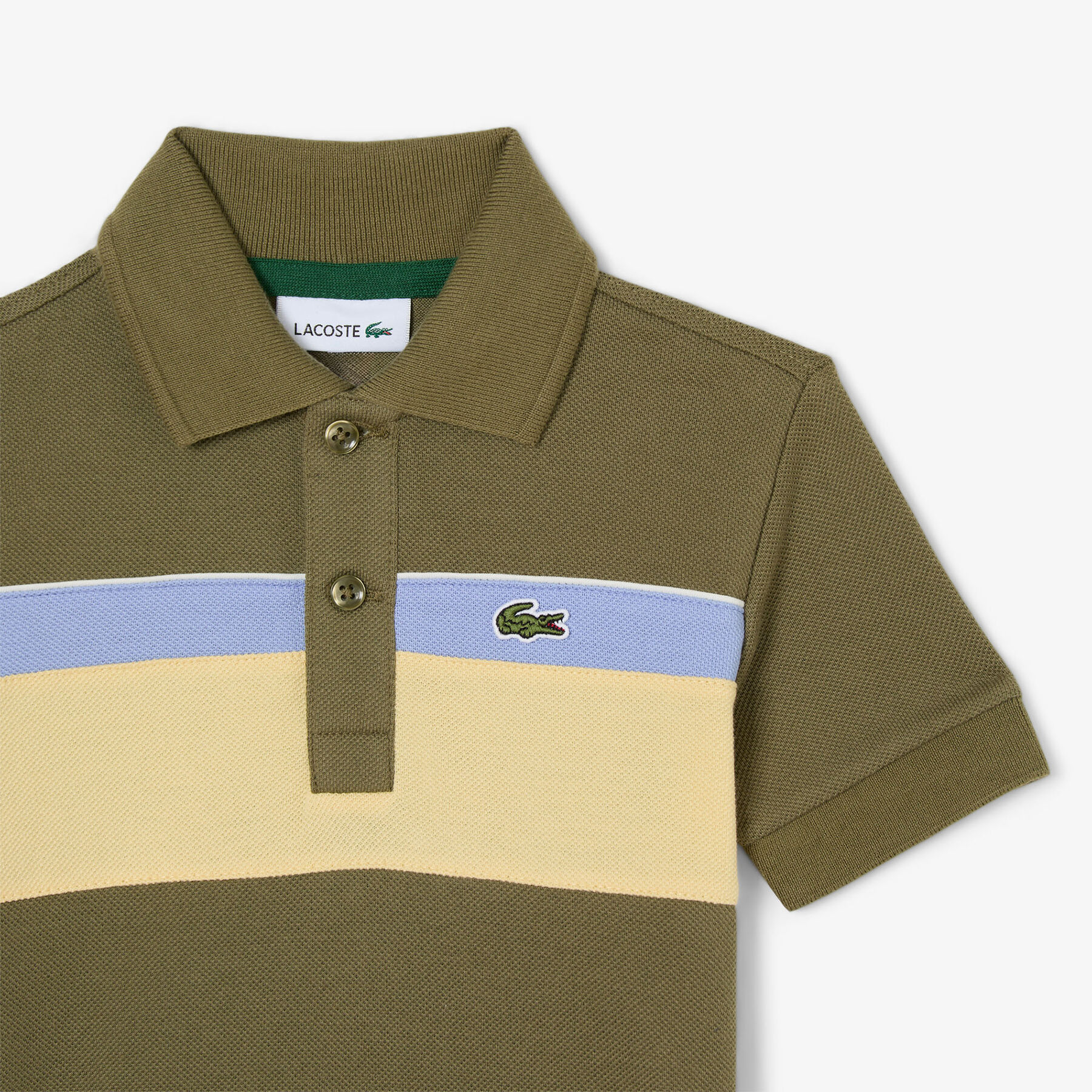 lacoste colour block pique polo shirt