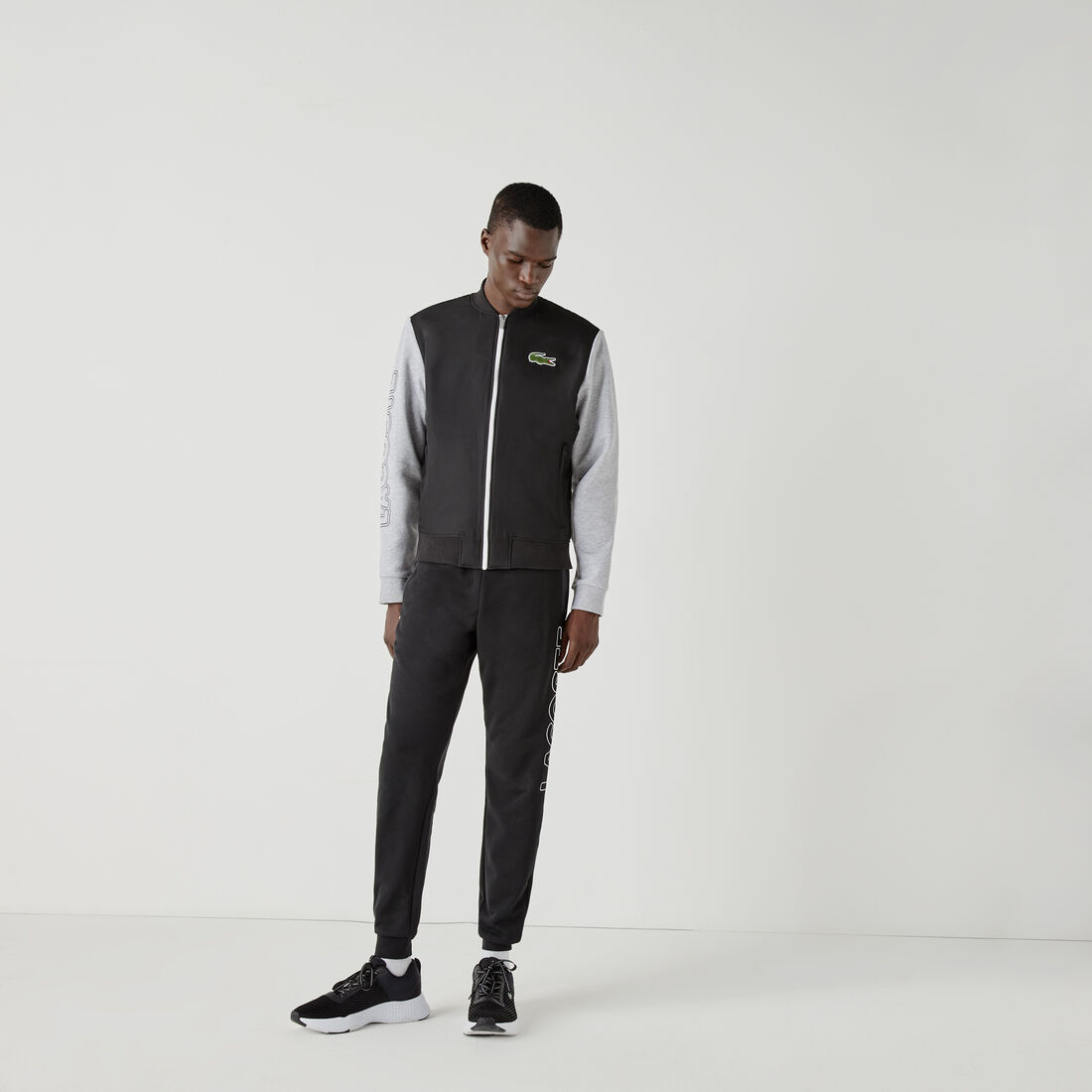 Men's Lacoste SPORT Two-Tone Print Fleece Zip Teddy Jacket Men's Lacoste SPORT Two-Tone Print Fleece Zip Teddy Jacket