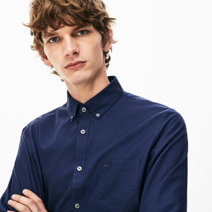 Men's Regular Fit Cotton Mini Piqué Shirt