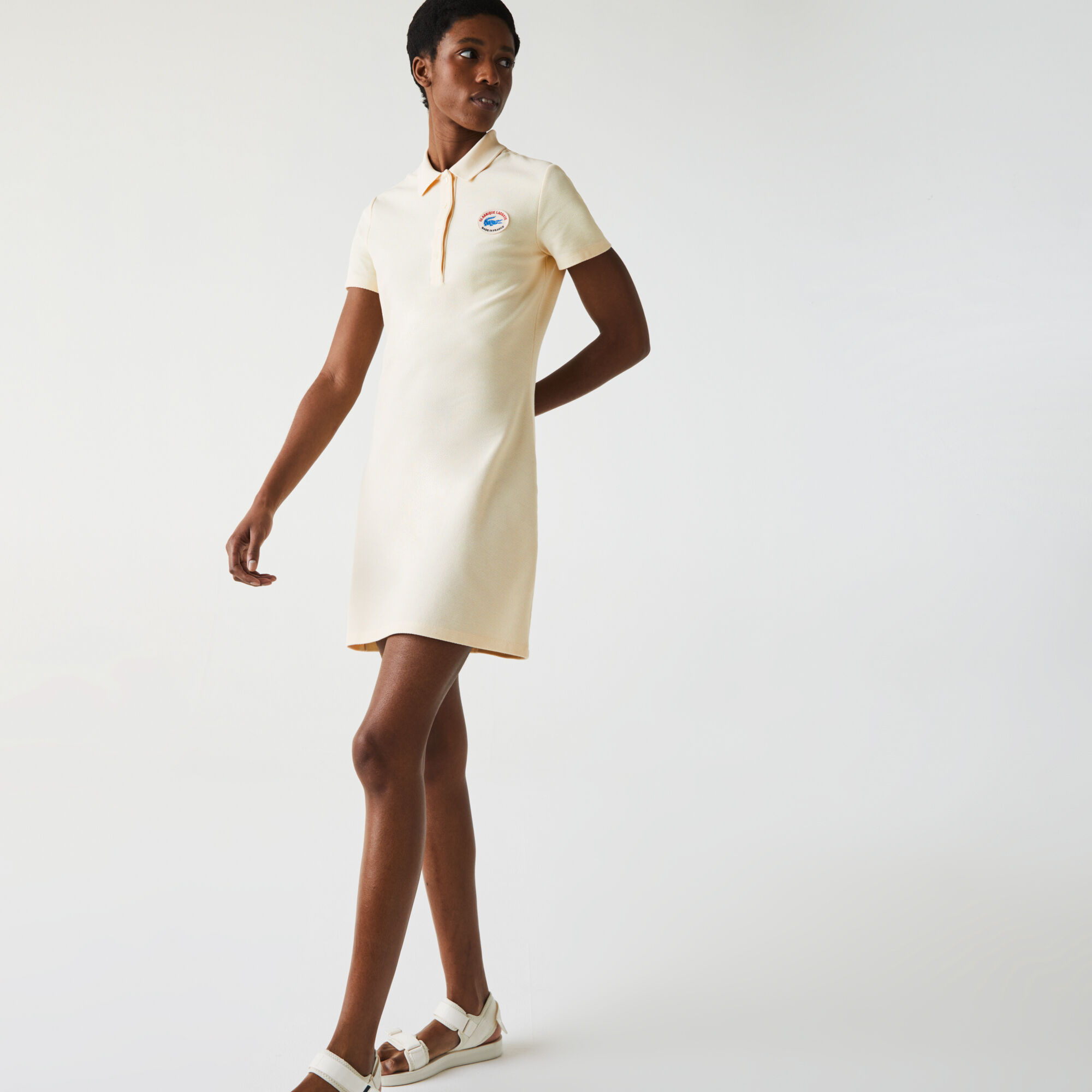 Women’s Made In France Organic Textured Cotton Piqué Polo Dress