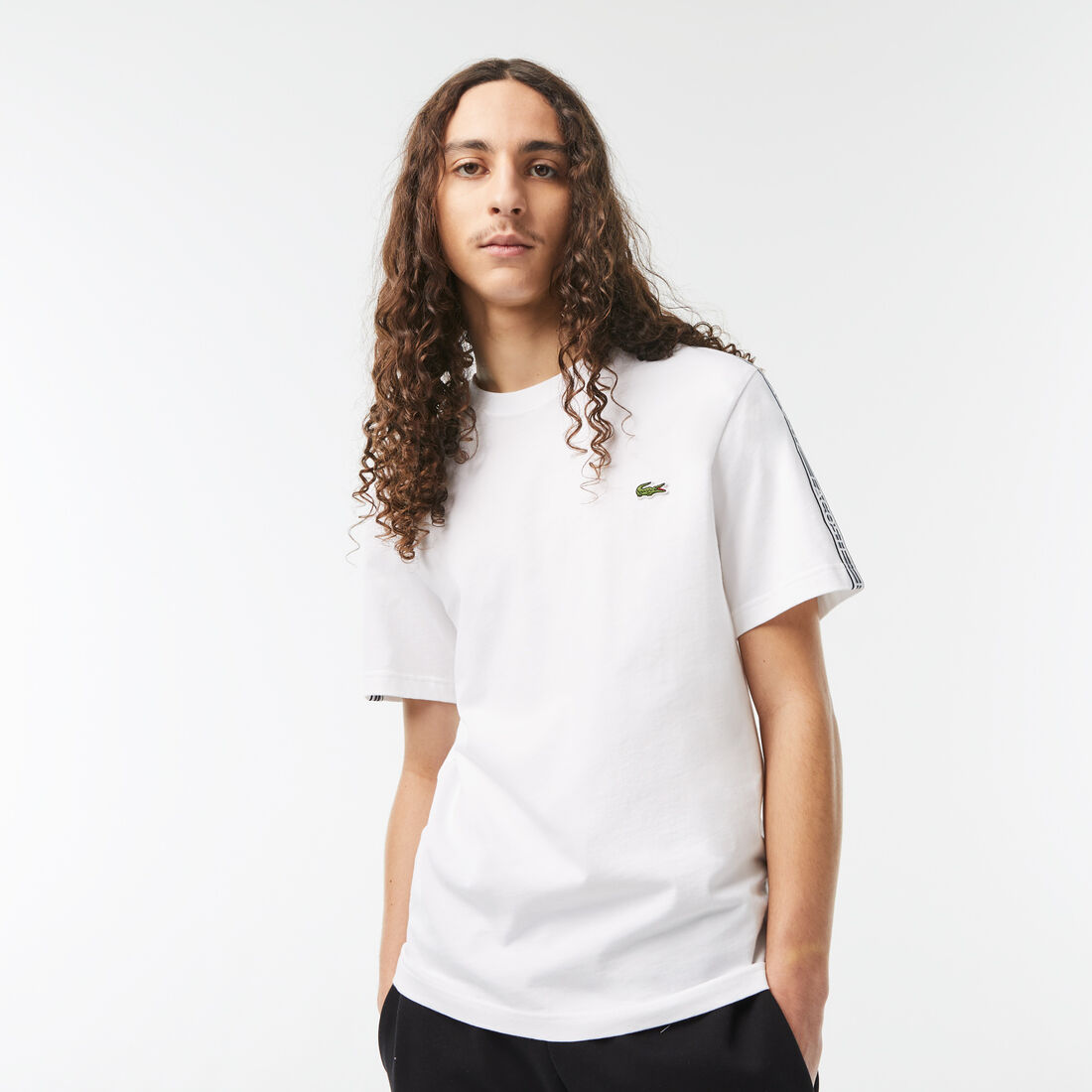 Men's Lacoste Regular Fit Logo Stripe T-shirt