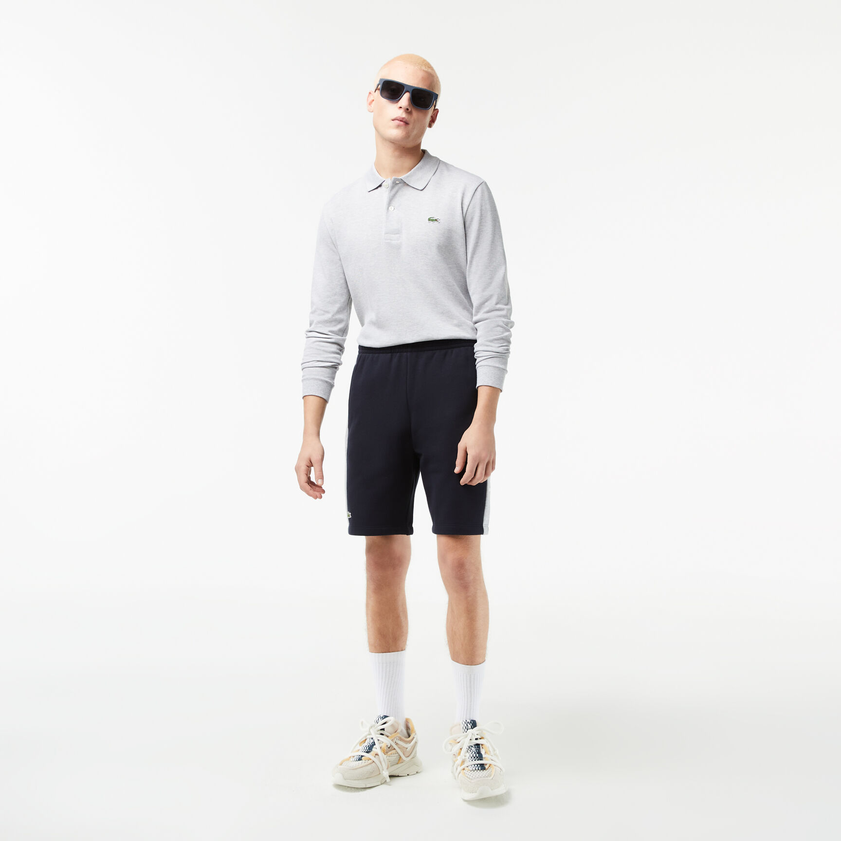 Men's Regular Fit Cotton Fleece Colourblock Shorts