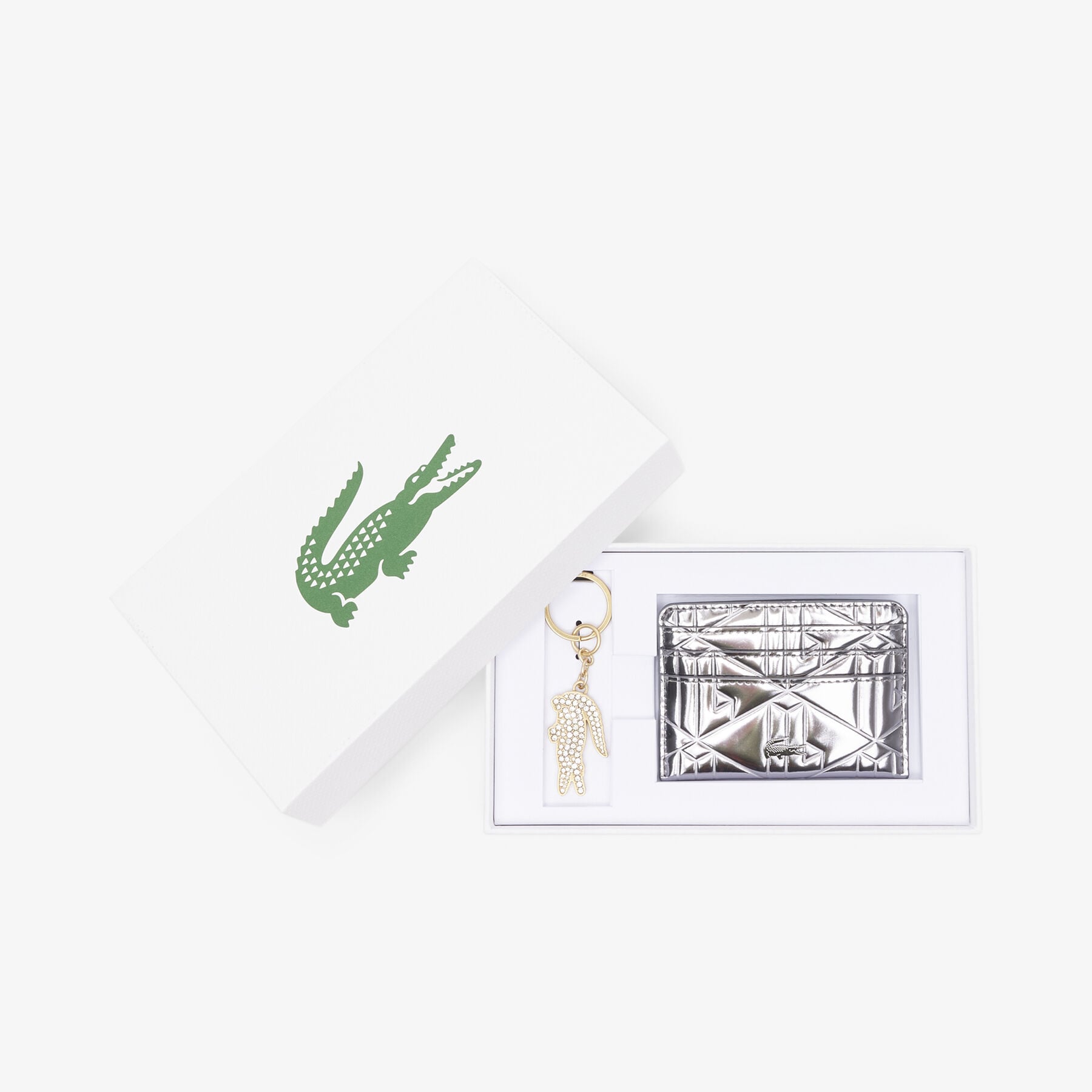 Cardholder and Metal Key Chain Gift Set lacoste cardholder and metal key chain gift set