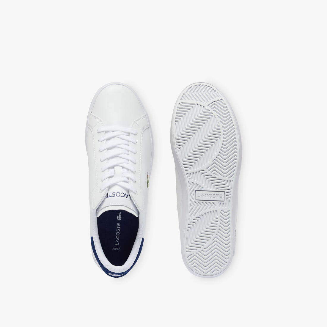 Men's Powercourt Logo Tongue Leather Trainers Men's Powercourt Logo Tongue Leather Trainers