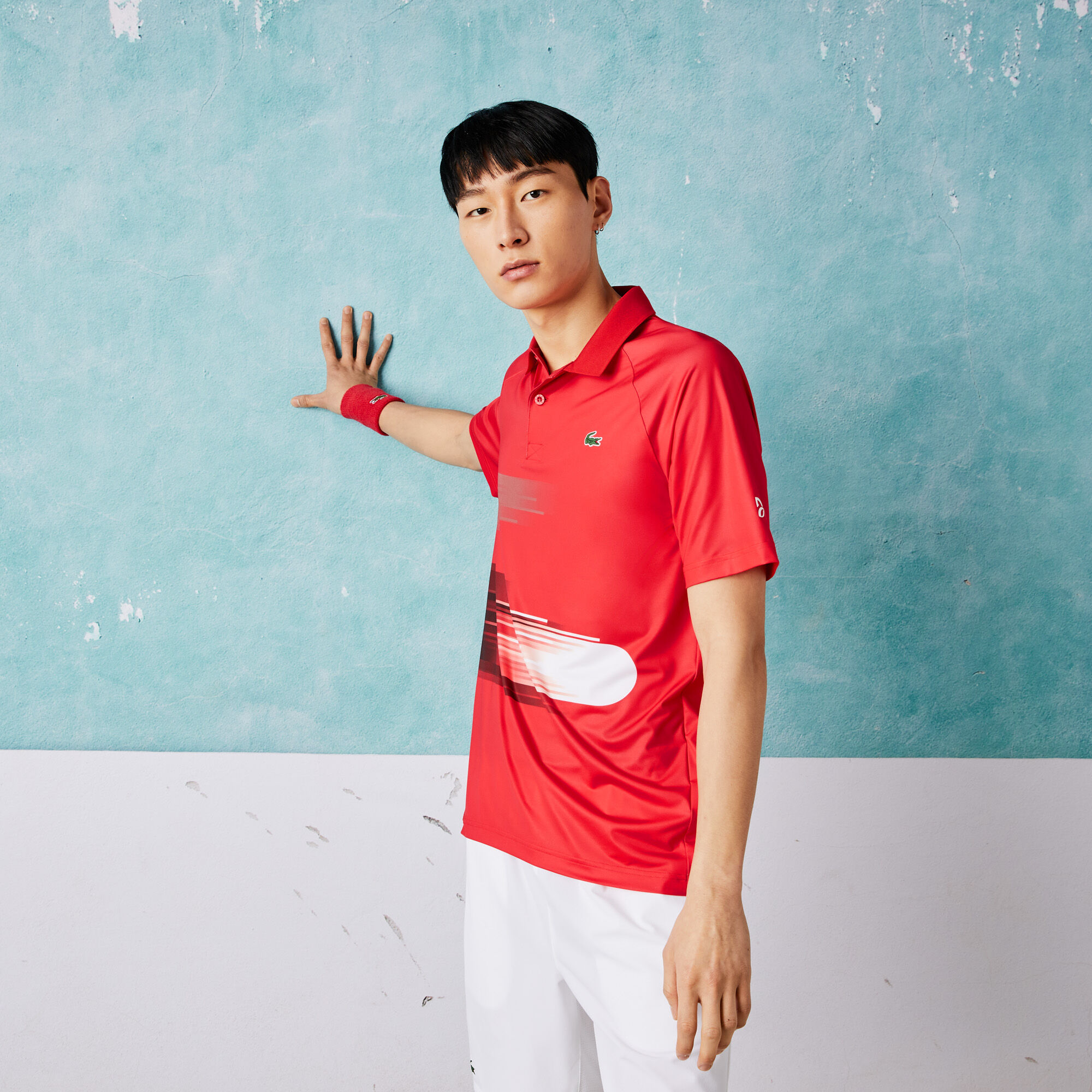 Polo lacoste hot sale sport rouge