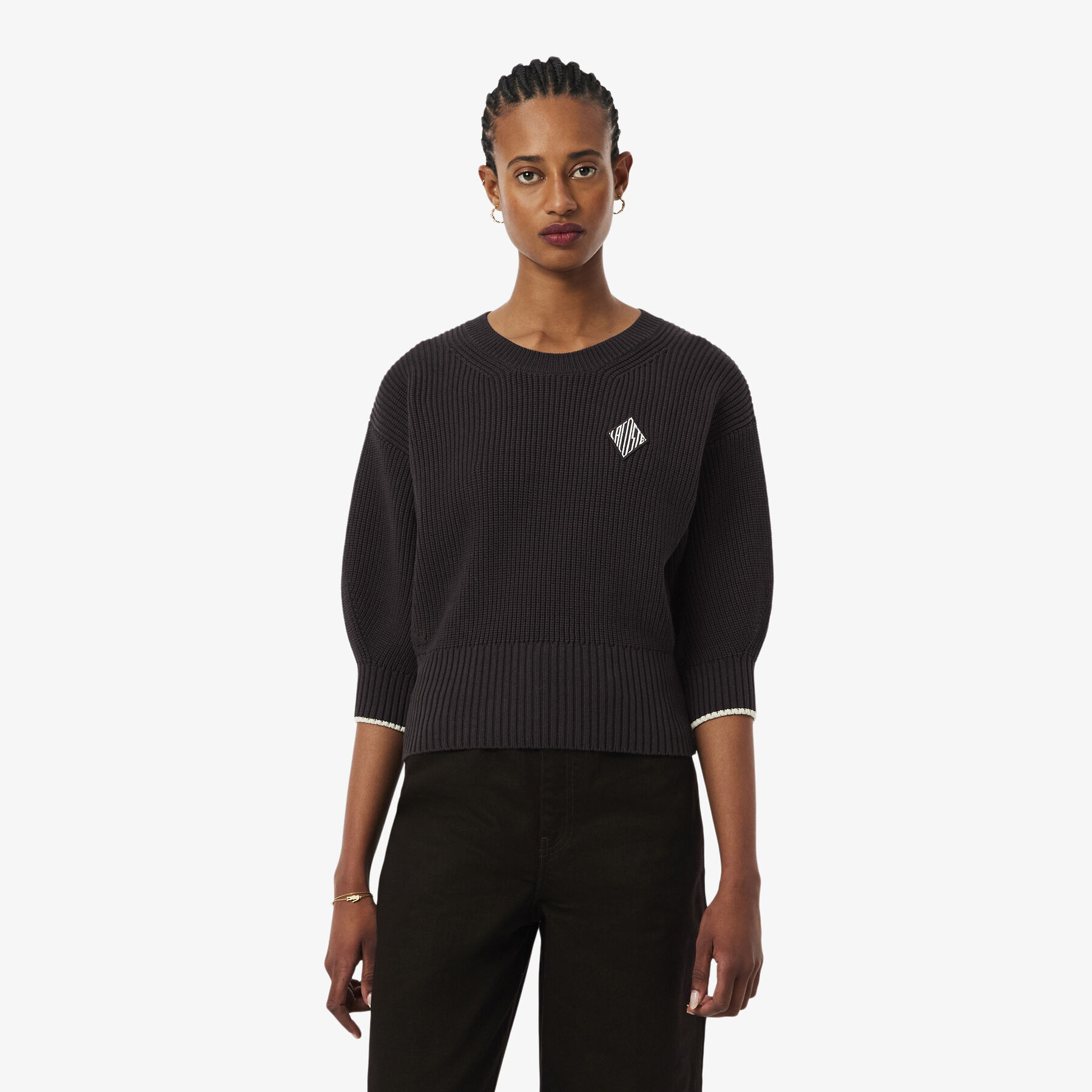 lacoste cotton crew neck sweater