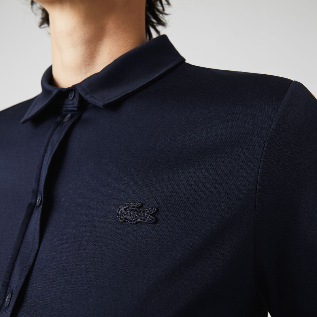 Women's Lacoste Loose Fit Shirt Style Pima Cotton Polo Women's Lacoste Loose Fit Shirt Style Pima Cotton Polo