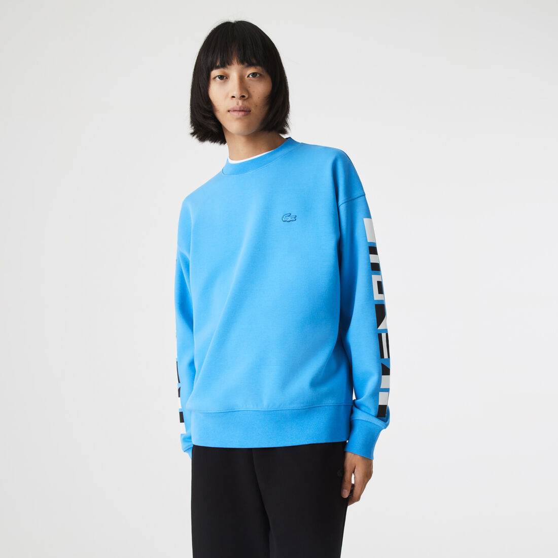 Men's Lacoste Loose Fit Reflective Print Sweatshirt