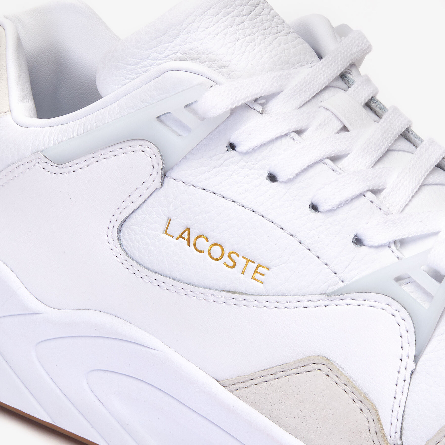 Men's Court Slam Perforated Leather Trainers lacoste men s court slam perforated leather trainers