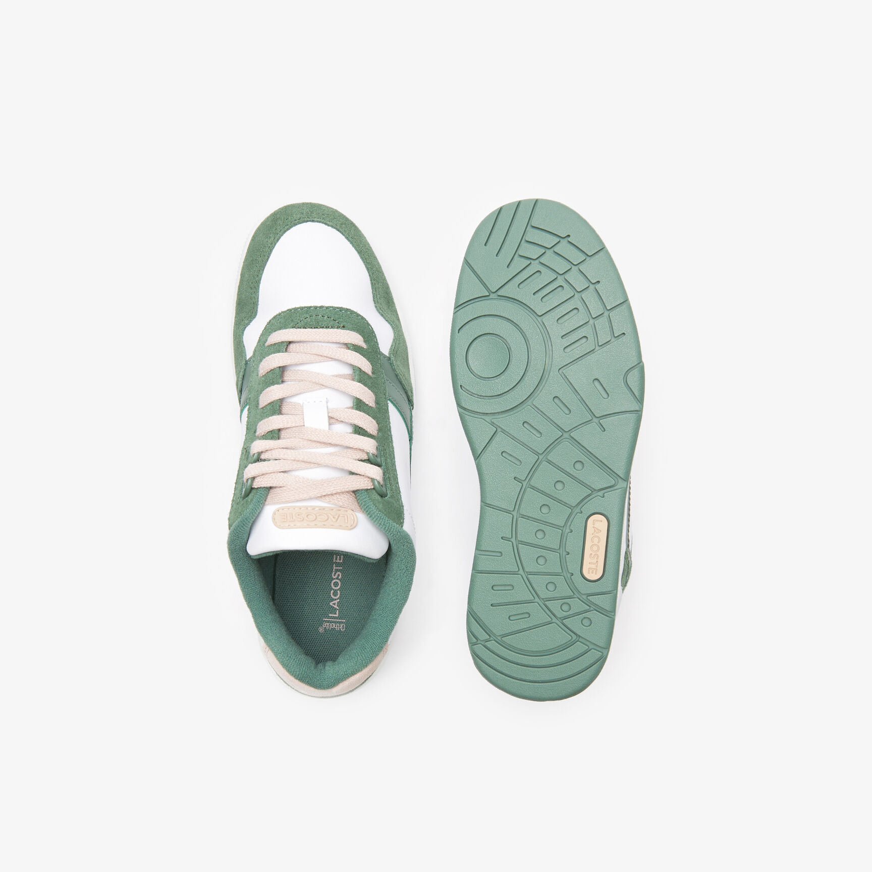 Women's Lacoste T-Clip Leather Colour Contrast Trainers Women's Lacoste T-Clip Leather Colour Contrast Trainers