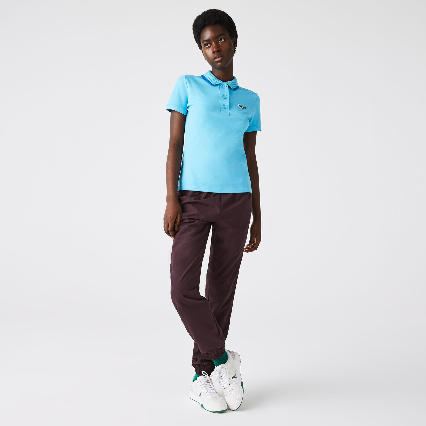 Women&rsquo;s Lacoste Slim Fit Crocodiles Organic Cotton Piqu&eacute; Polo