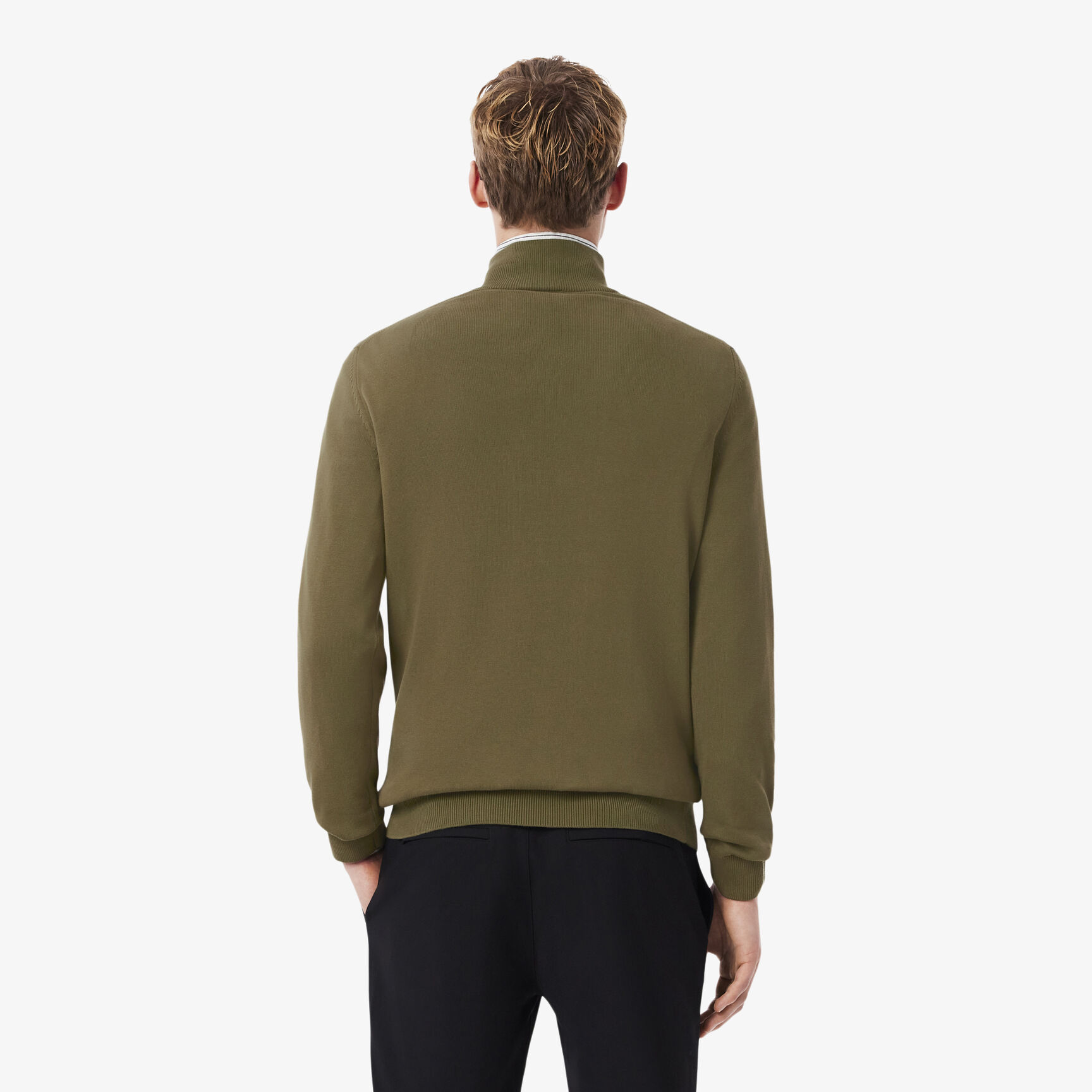 سترة قطنية بسحاب وياقة عالية سترة قطنية بسحاب وياقة عالية