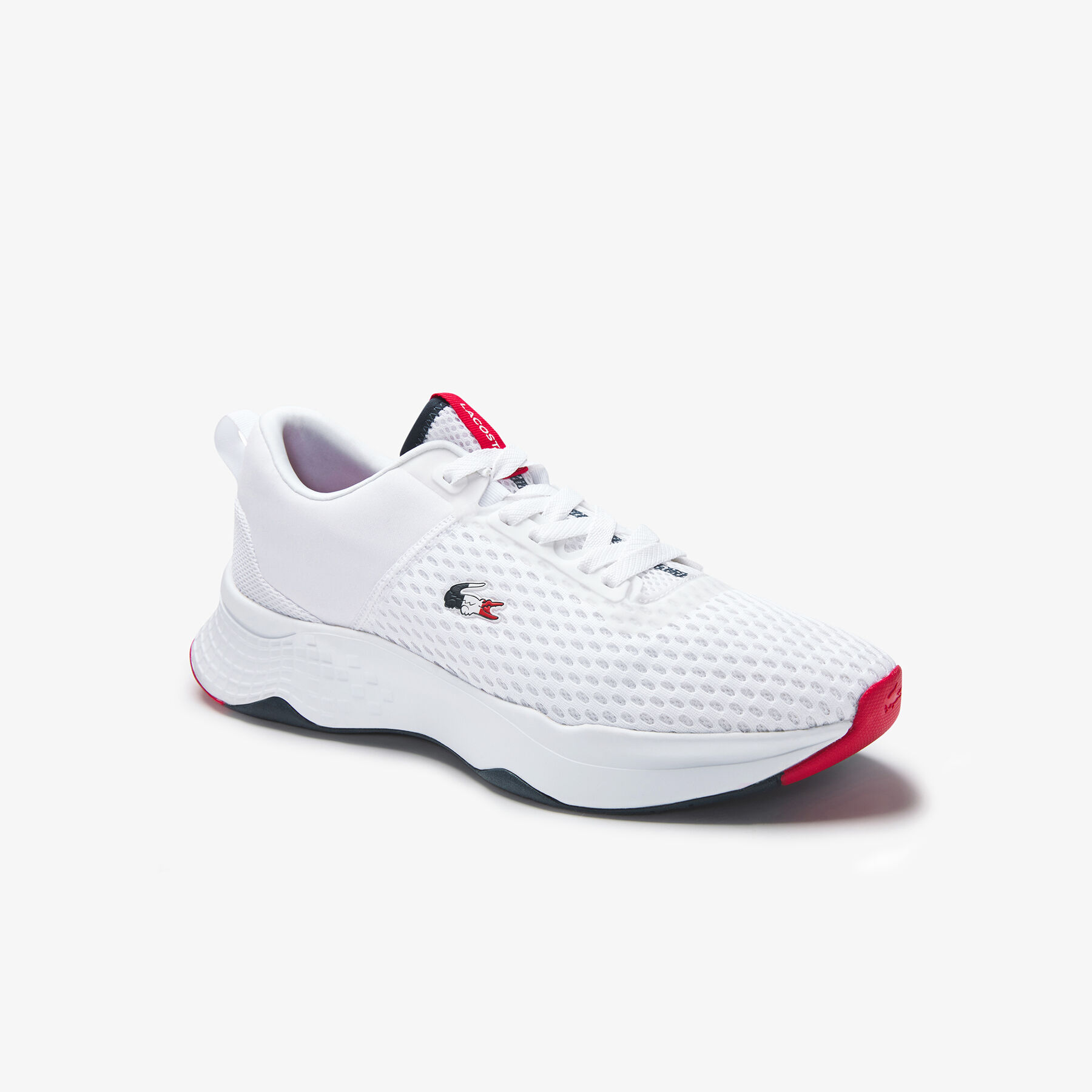 Men's Court-Drive Textured Textile Trainers lacoste men s court drive textured textile trainers