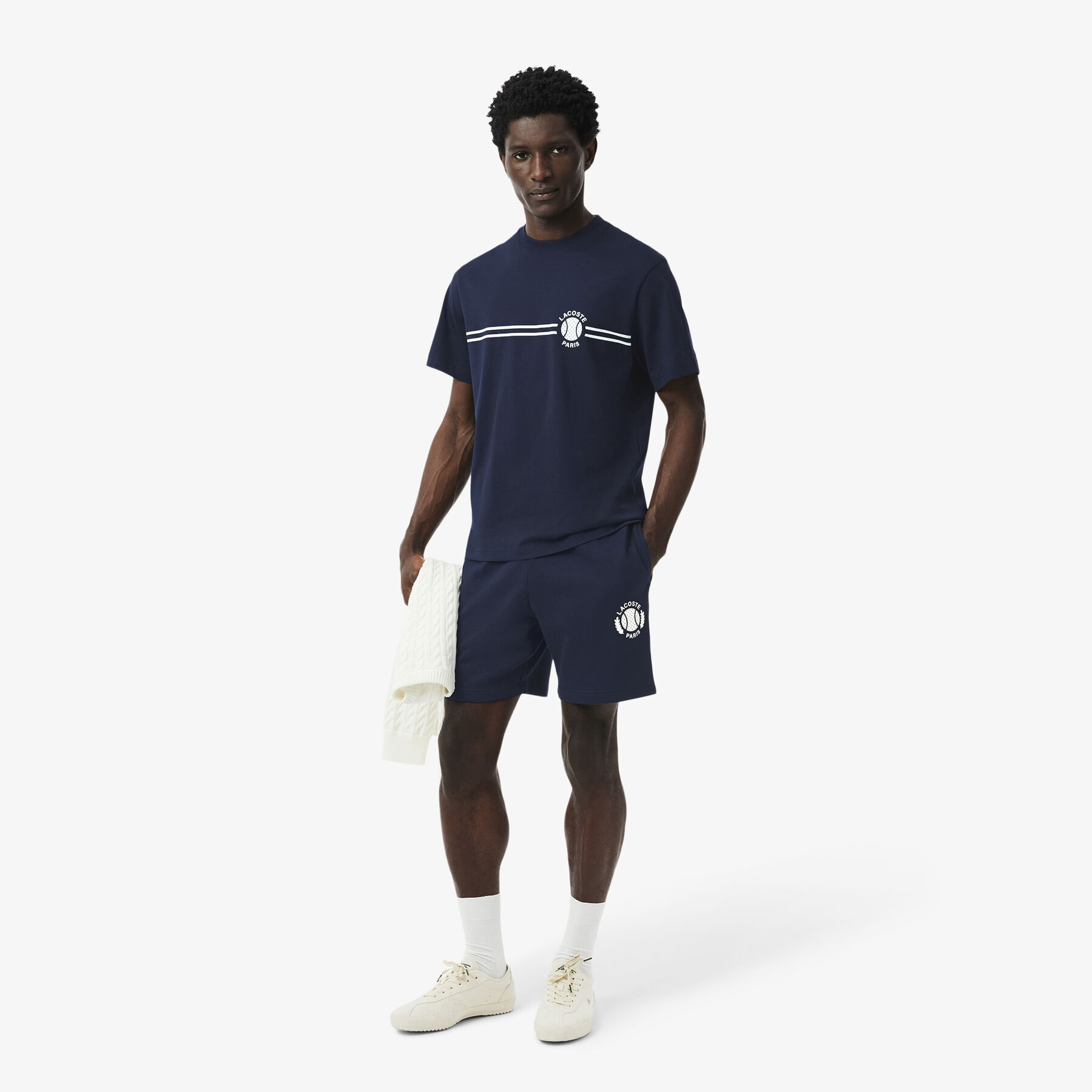 Regular Fit 3D Print Fleece Shorts lacoste regular fit 3d print fleece shorts