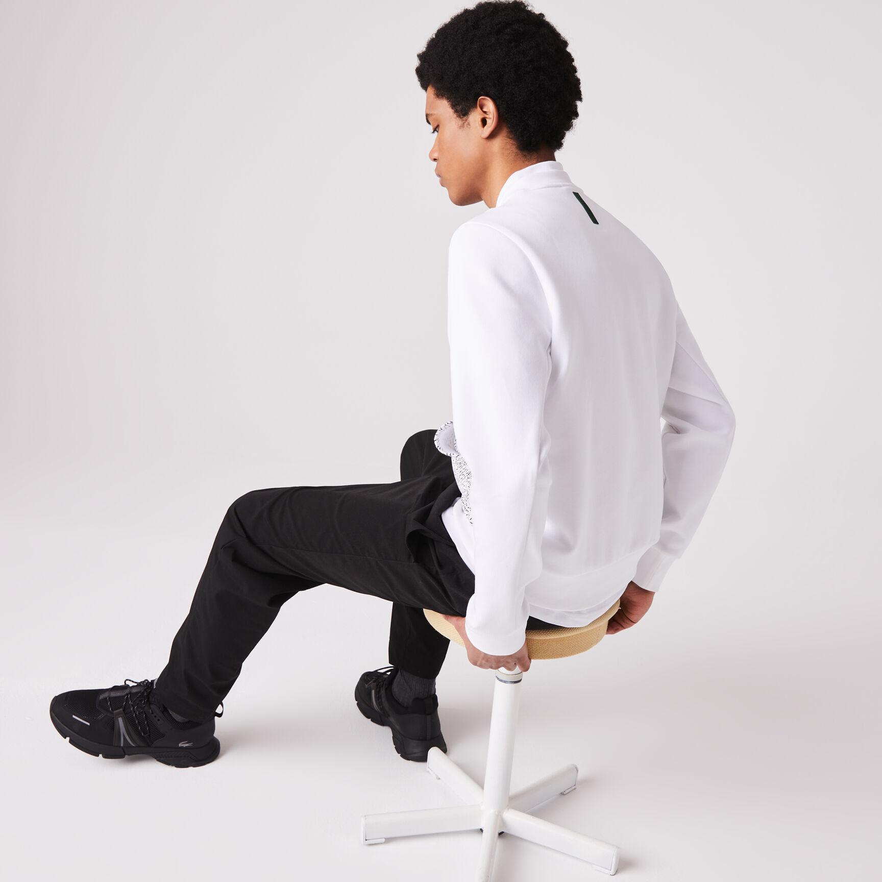 Men&rsquo;s Crew Neck Oversized Crocodile Cotton Blend Sweatshirt