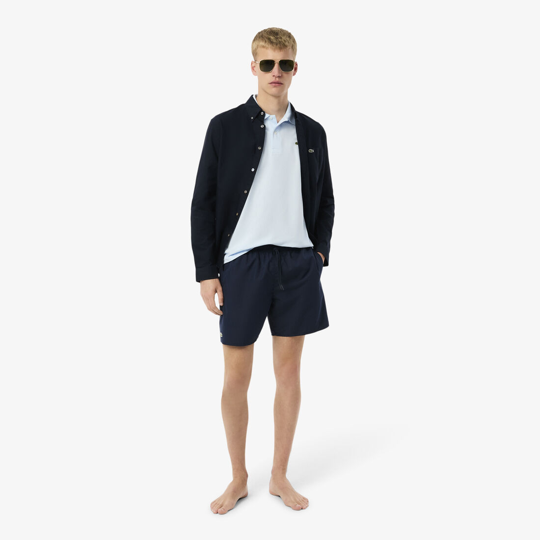 Mid Length Monochrome Swim Trunks Mid Length Monochrome Swim Trunks