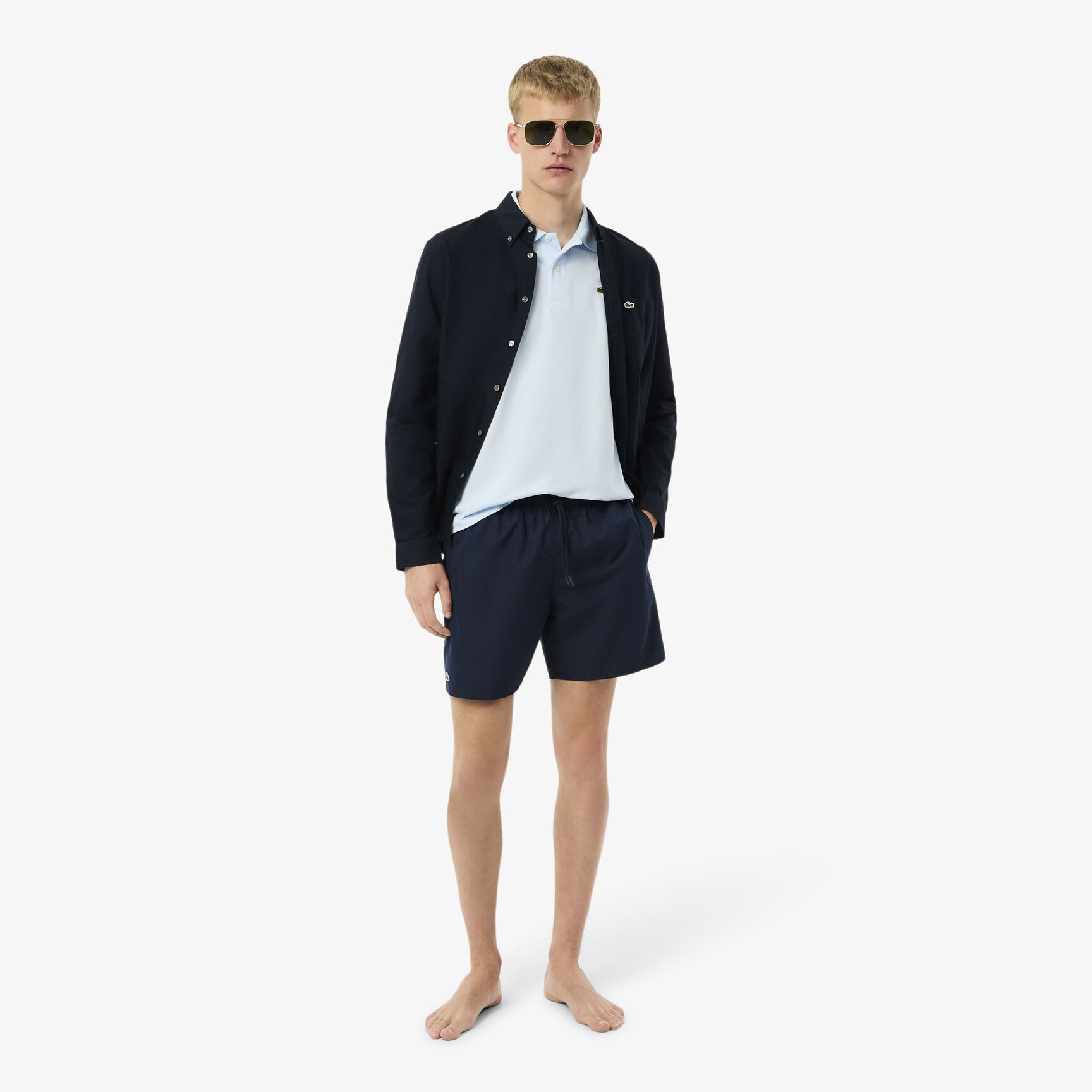 Mid Length Monochrome Swim Trunks Mid Length Monochrome Swim Trunks