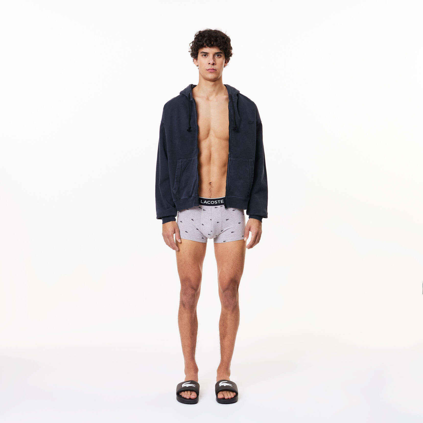 طقم بوكسر كاجوال أسود، 3 قطع