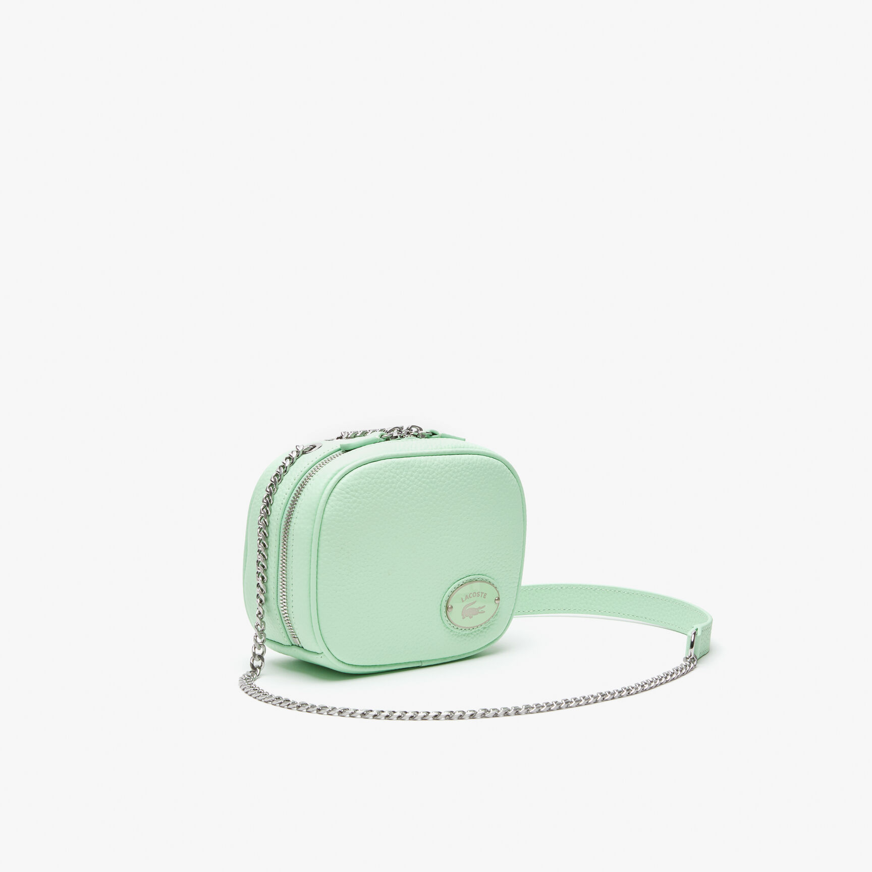 Women's Lacoste Small Square Grained Leather Crossover Bag