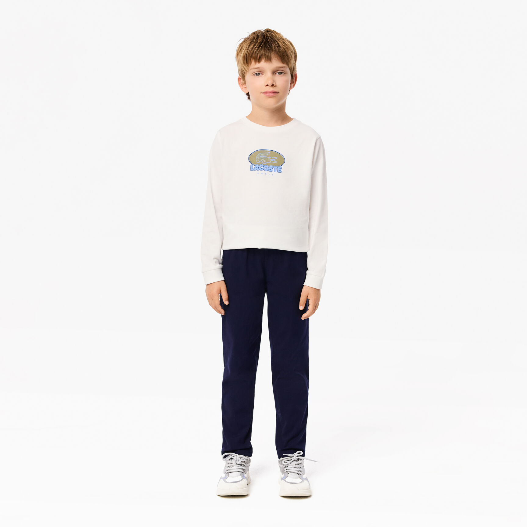 Boys' Lacoste Stretch Cotton Gabardine Chinos Boys' Lacoste Stretch Cotton Gabardine Chinos
