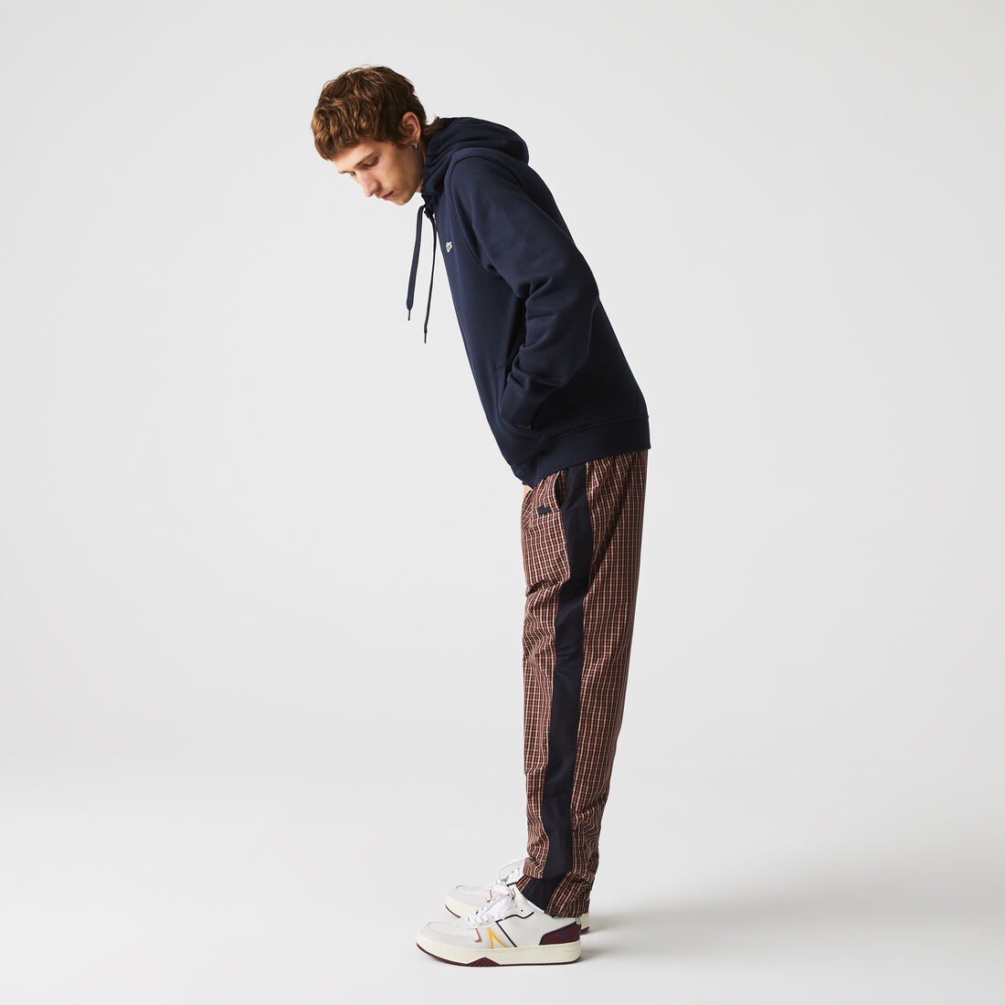 Men's Lacoste SPORT Lightweight Bi-material Hoodie Men's Lacoste SPORT Lightweight Bi-material Hoodie