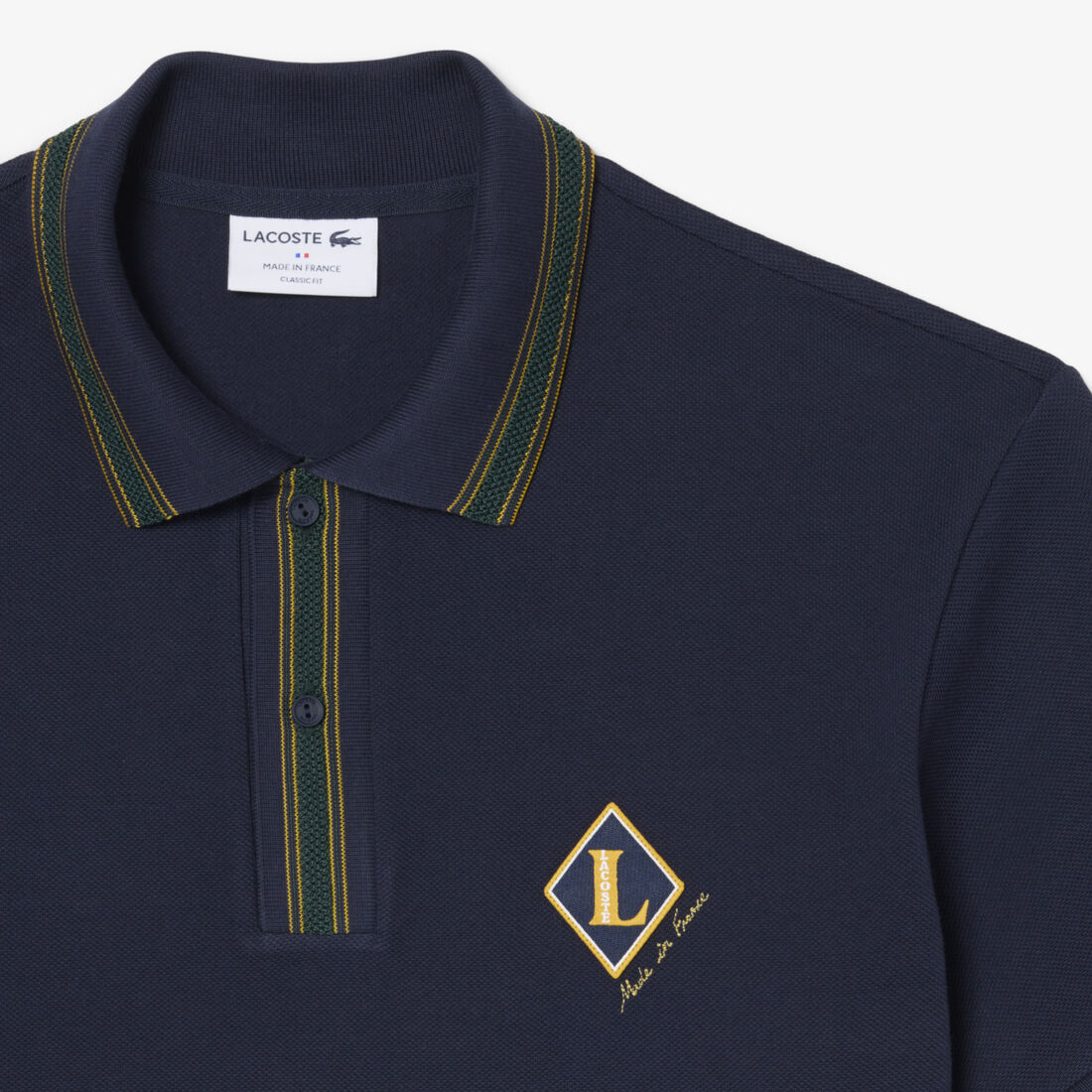 Classic Fit French Made Badge Accent Polo Shirt lacoste classic fit french made badge accent polo shirt