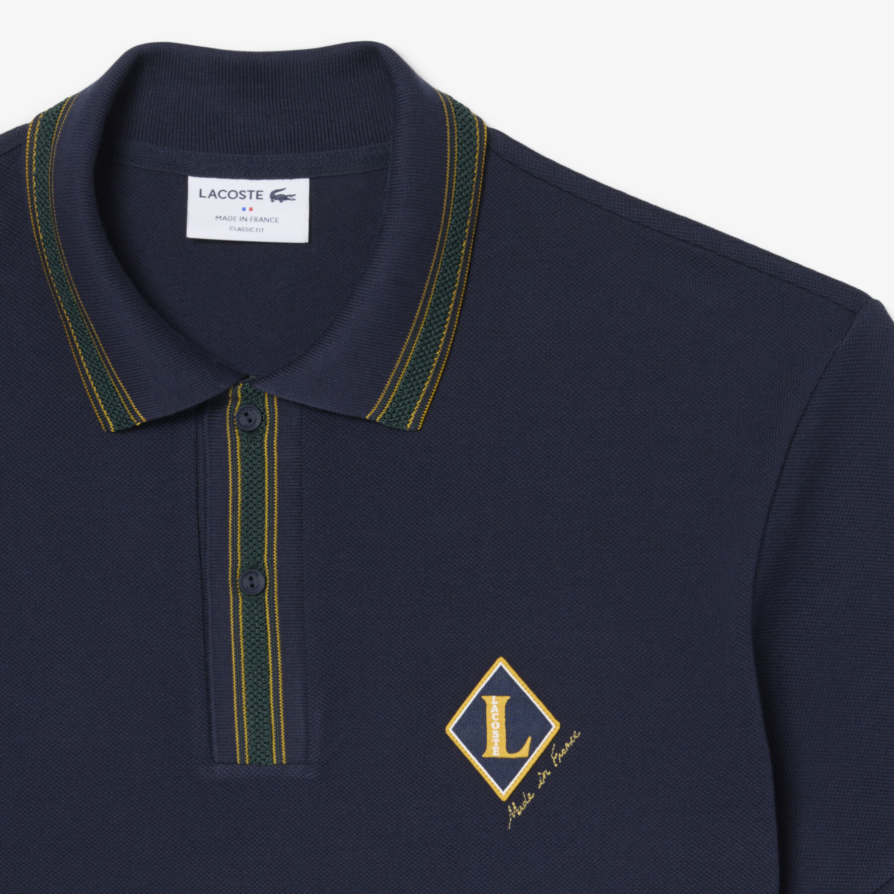 Classic Fit French Made Badge Accent Polo Shirt lacoste classic fit french made badge accent polo shirt