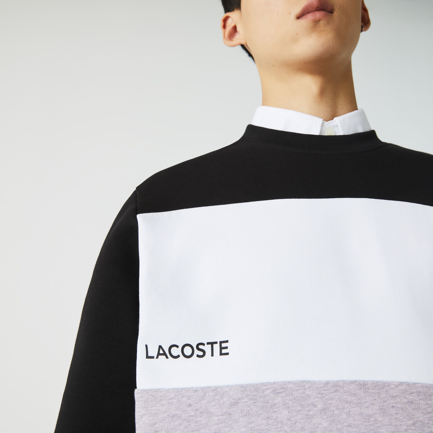 Men’s Lacoste Branded Color-Block Sweatshirt
