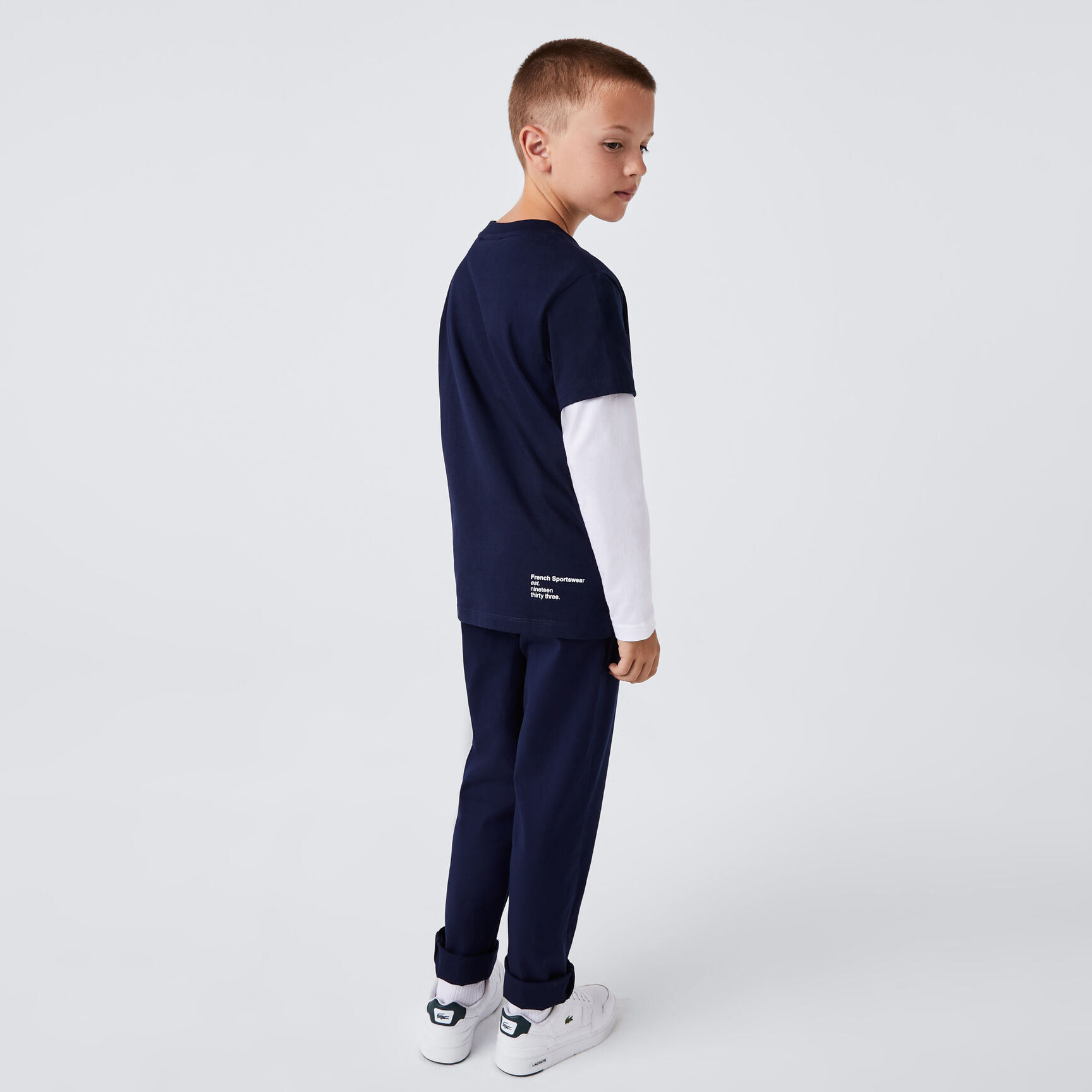Boys' Lacoste Printed Cotton Jersey T-shirt