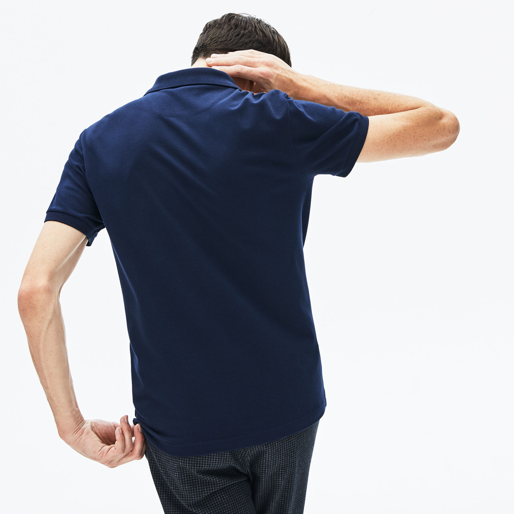 men s lacoste slim fit multicoloured signature stretch piqu  polo shirt