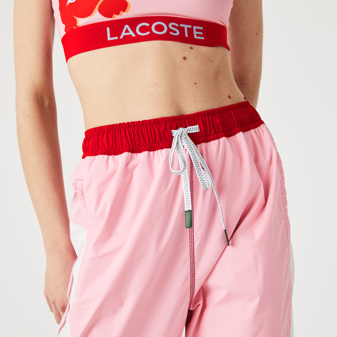 بنطال بتصميم بدلة رياضية مقسم بألوان للنساء بنطال بتصميم بدلة رياضية مقسم بألوان للنساء