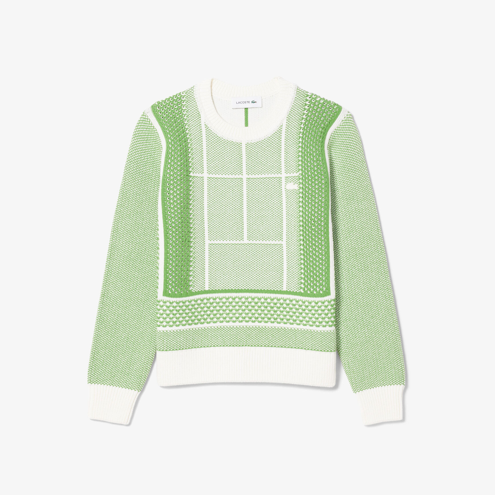 Tennis Court Graphic Jacquard Sweater Tennis Court Graphic Jacquard Sweater