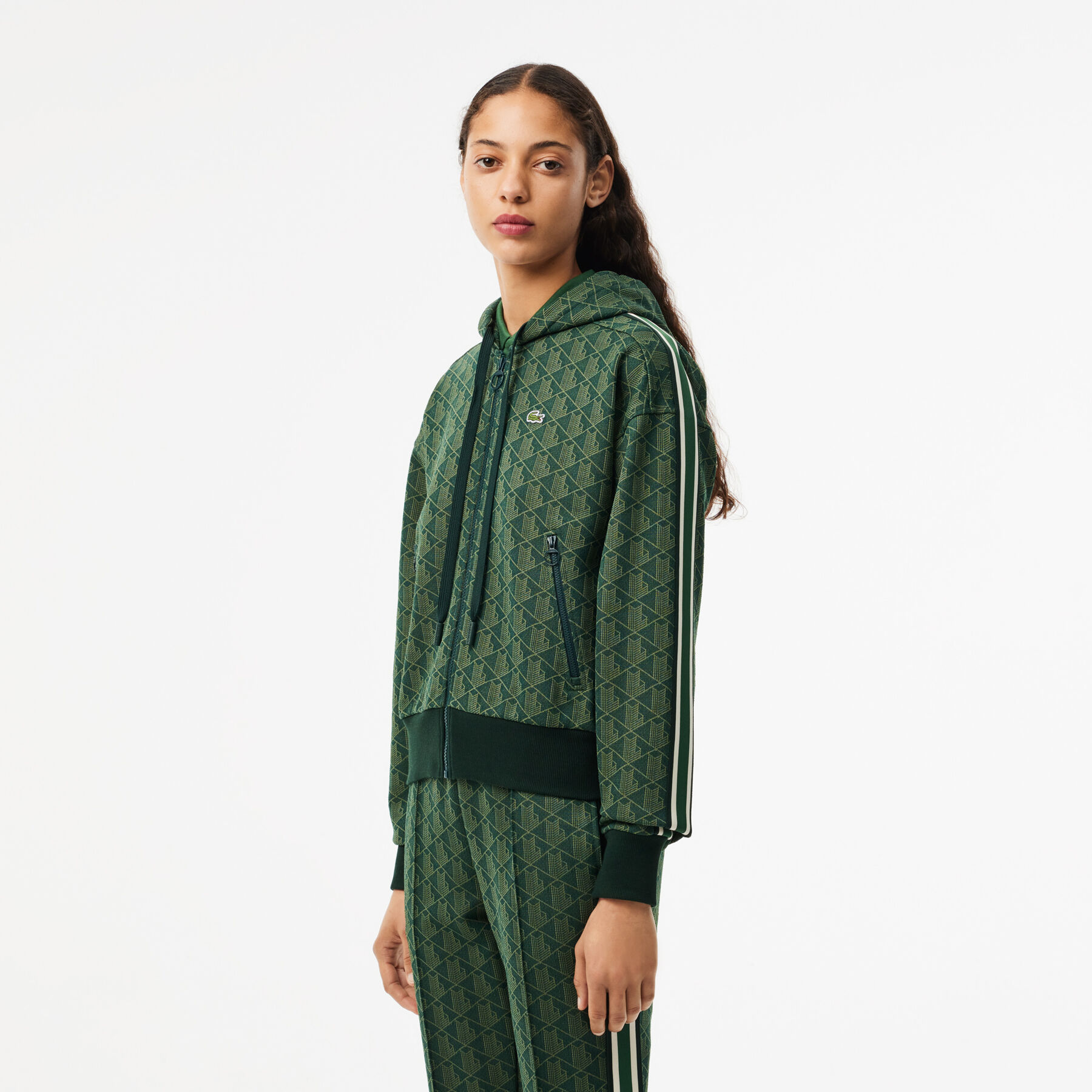 Jacquard Monogram Hoodie lacoste jacquard monogram hoodie