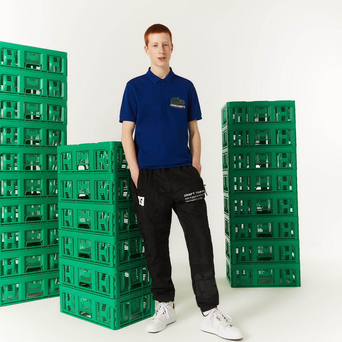 Unisex Lacoste x Minecraft Classic Fit Organic Cotton Polo Shirt Unisex Lacoste x Minecraft Classic Fit Organic Cotton Polo Shirt