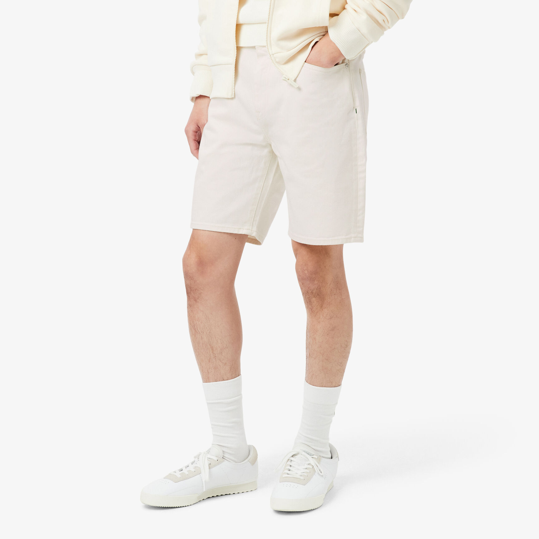 Straight Fit Denim Bermuda Shorts