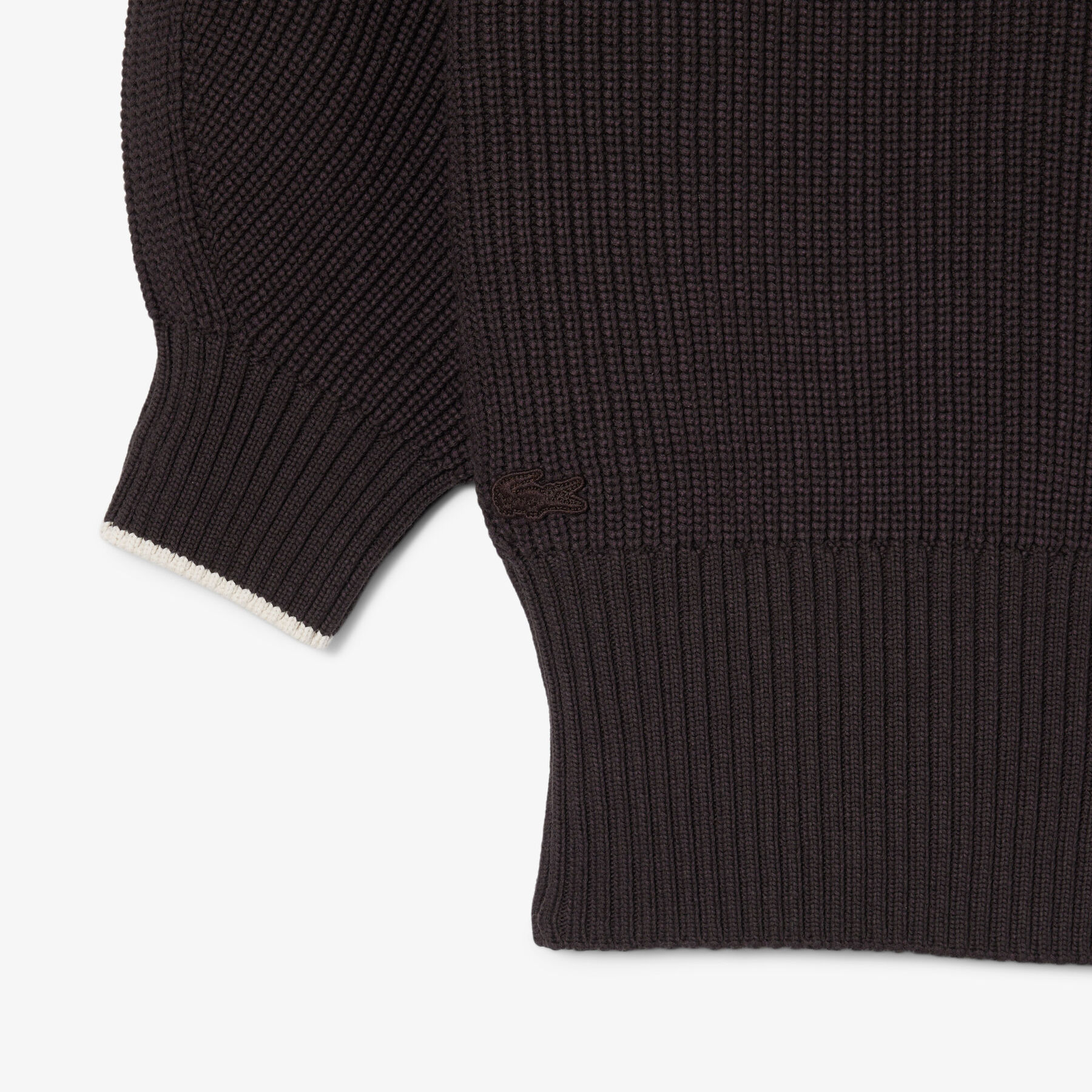 lacoste cotton crew neck sweater