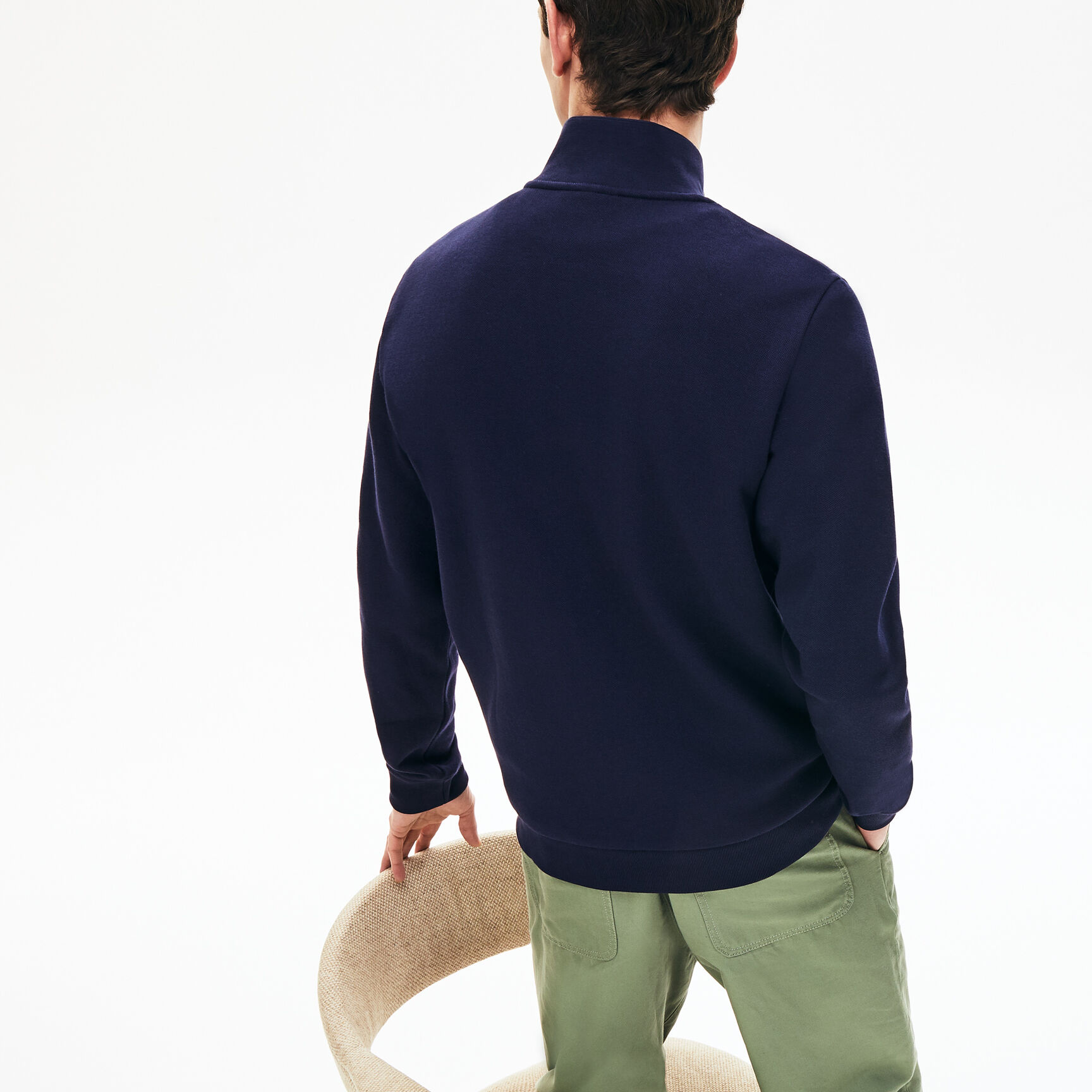 قميص ثقيل من الصوف بياقة واقفة مزودة بسحاب للرجال قميص ثقيل من الصوف بياقة واقفة مزودة بسحاب للرجال