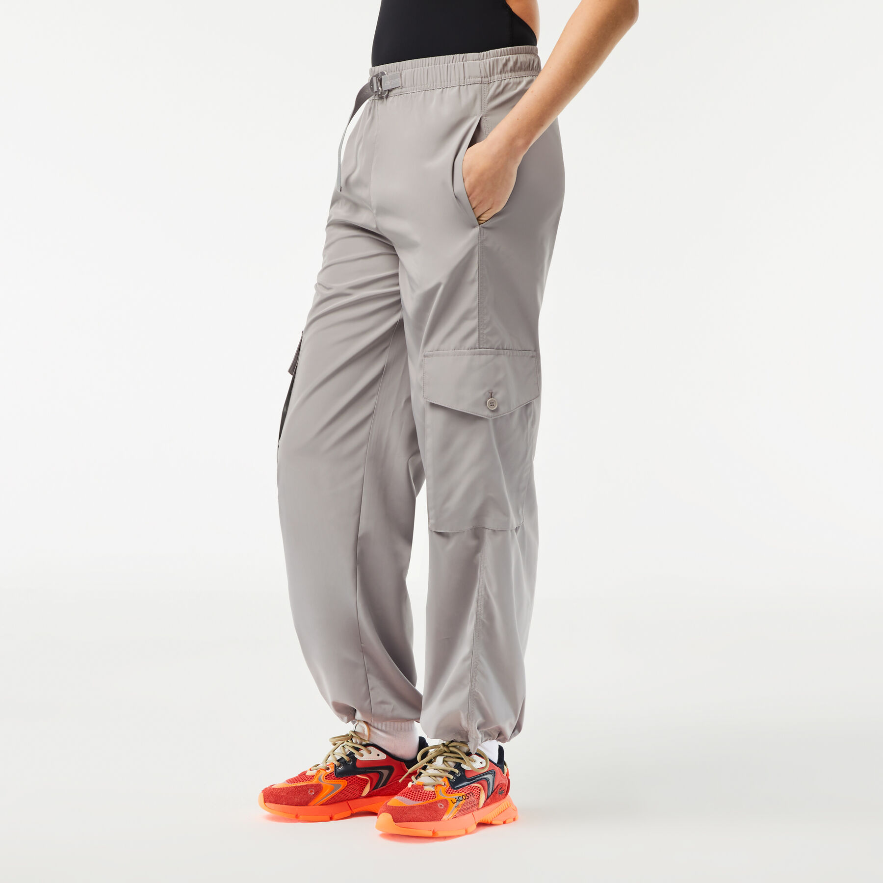 women s lacoste wide leg cargo pants