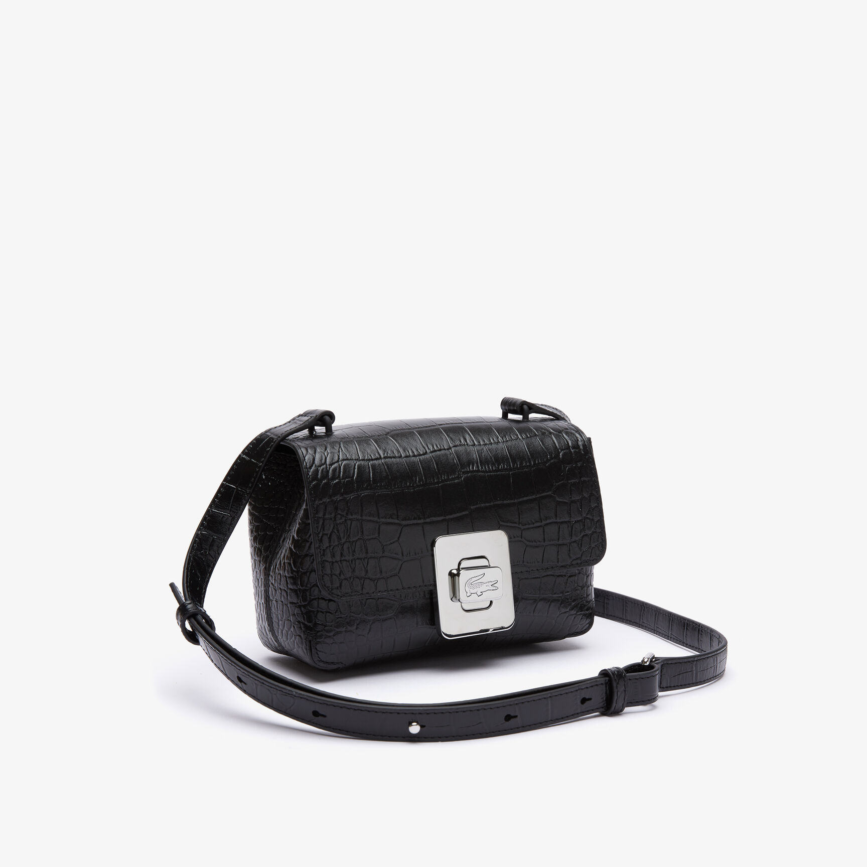 حقيبة يد أميليا جلد منقوش بمشبك معدني للنساء