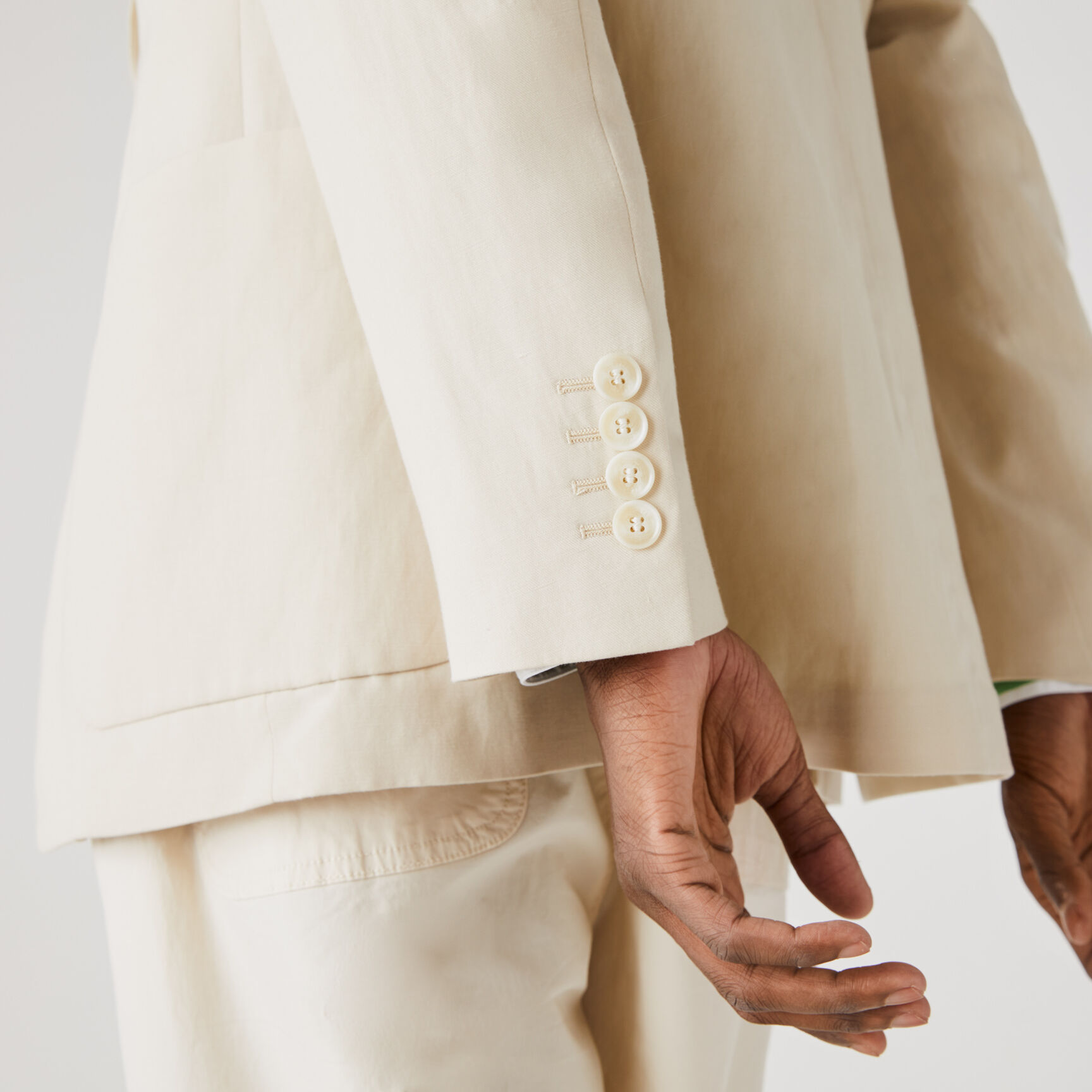 Men’s Straight Fit Cotton And Linen Blend Blazer