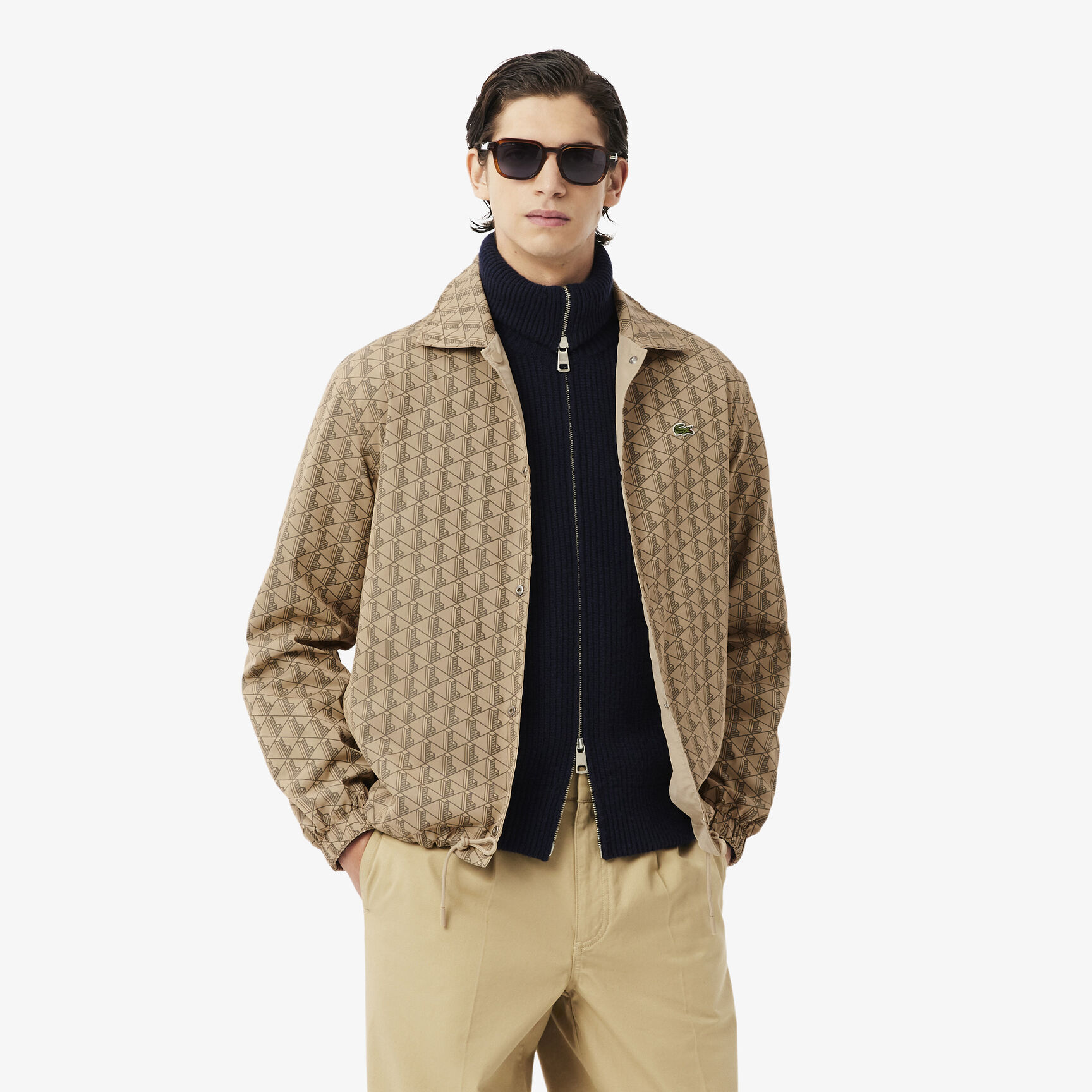 Reversible Bi Material Monogram Jacket