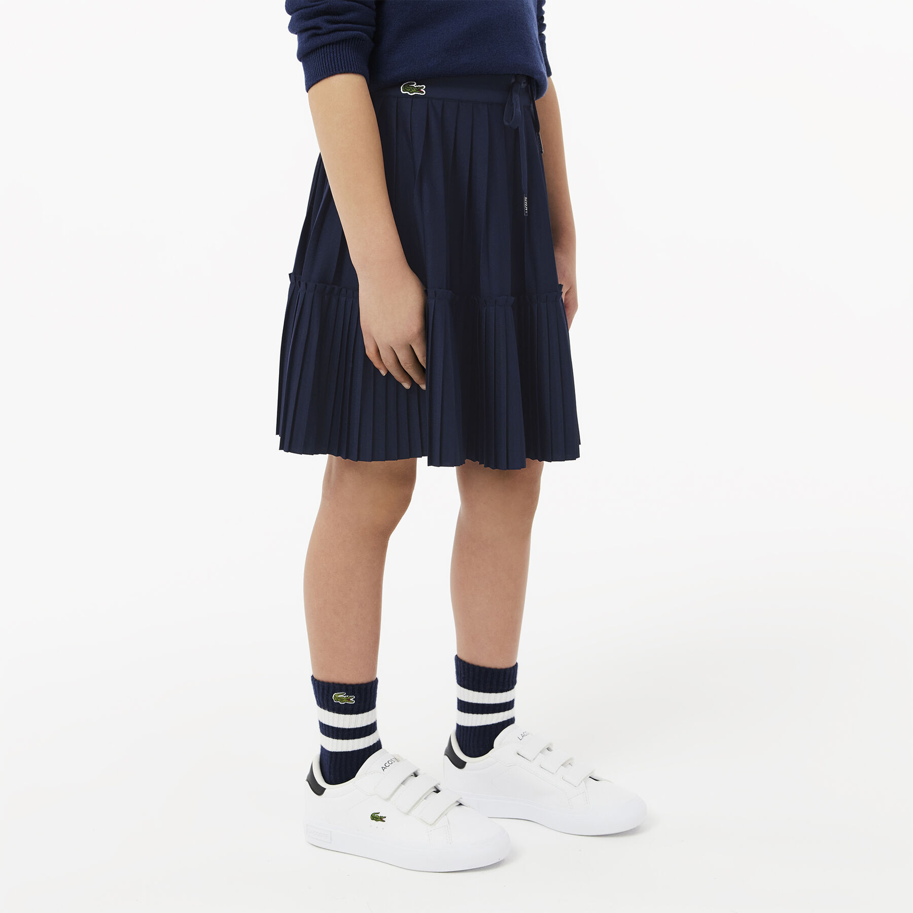 lacoste pleated jersey skirt