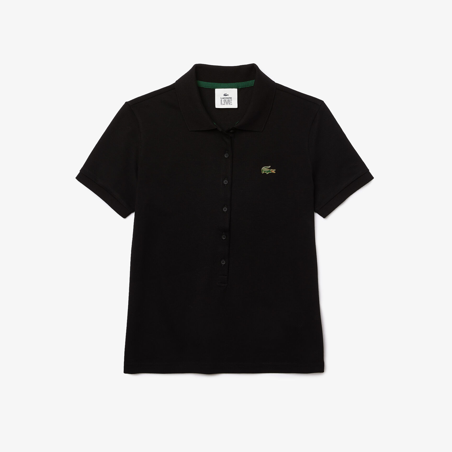 قميص بولو من بيكيه القطن المرن قصة ضيقة مجموعة Lacoste LIVE للنساء