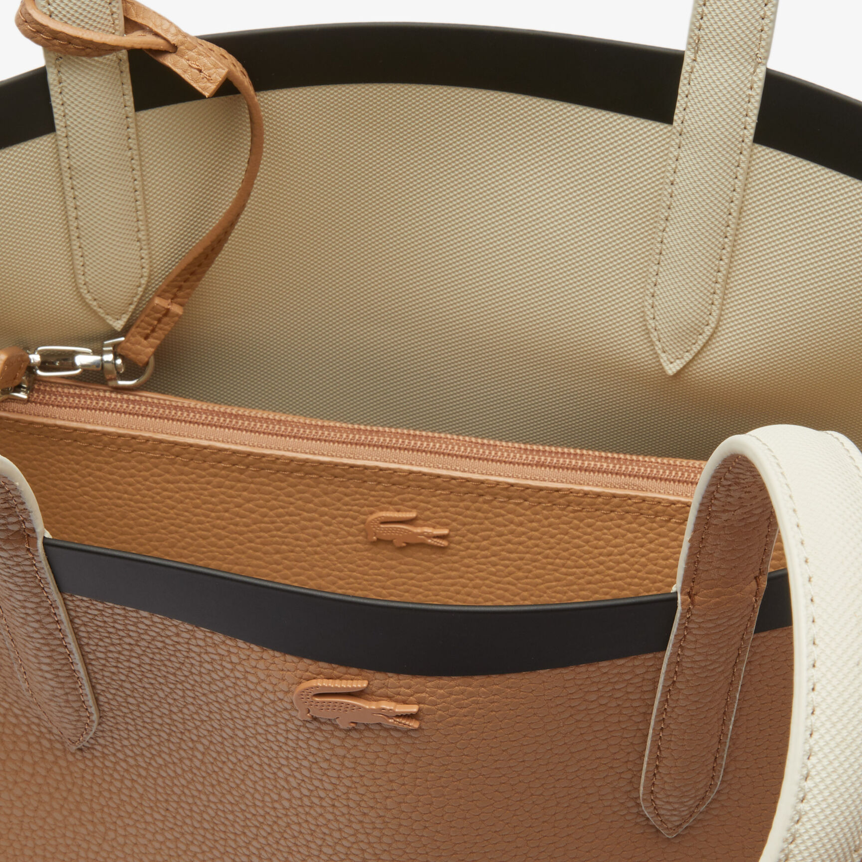 Women's Anna Reversible Contrast Band Coated Canvas Tote Bag