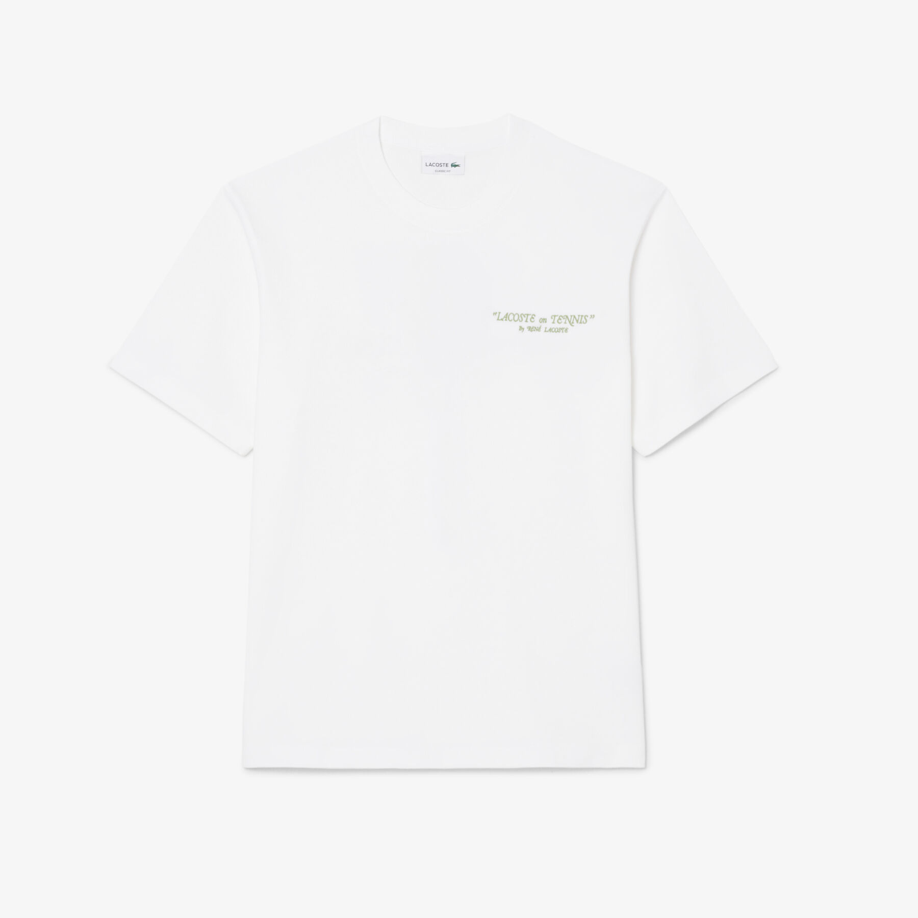 Embroidered Cotton T-shirt lacoste embroidered cotton t shirt