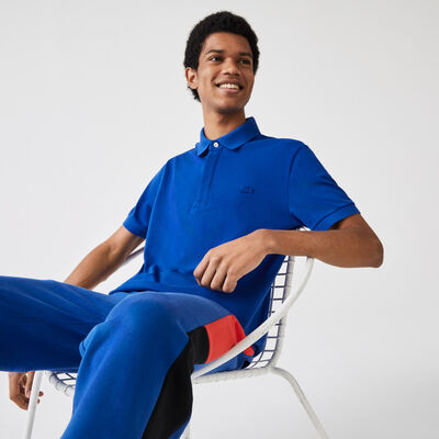 Men's Lacoste Paris Polo Shirt Regular Fit Stretch Cotton Piqué