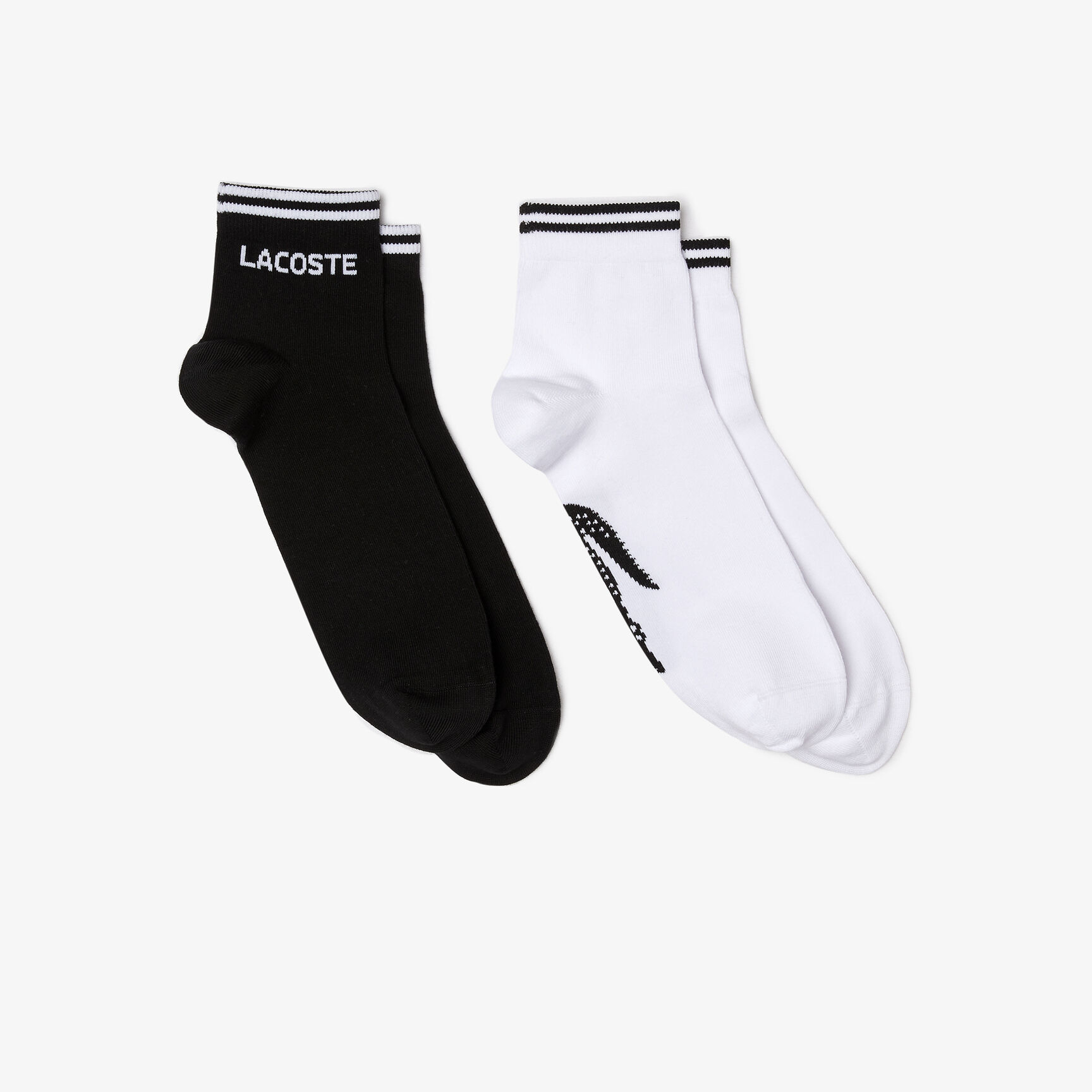 Men's Two-pack of Lacoste Tennis low-cut socks in jacquard jersey Men's Two-pack of Lacoste Tennis low-cut socks in jacquard jersey