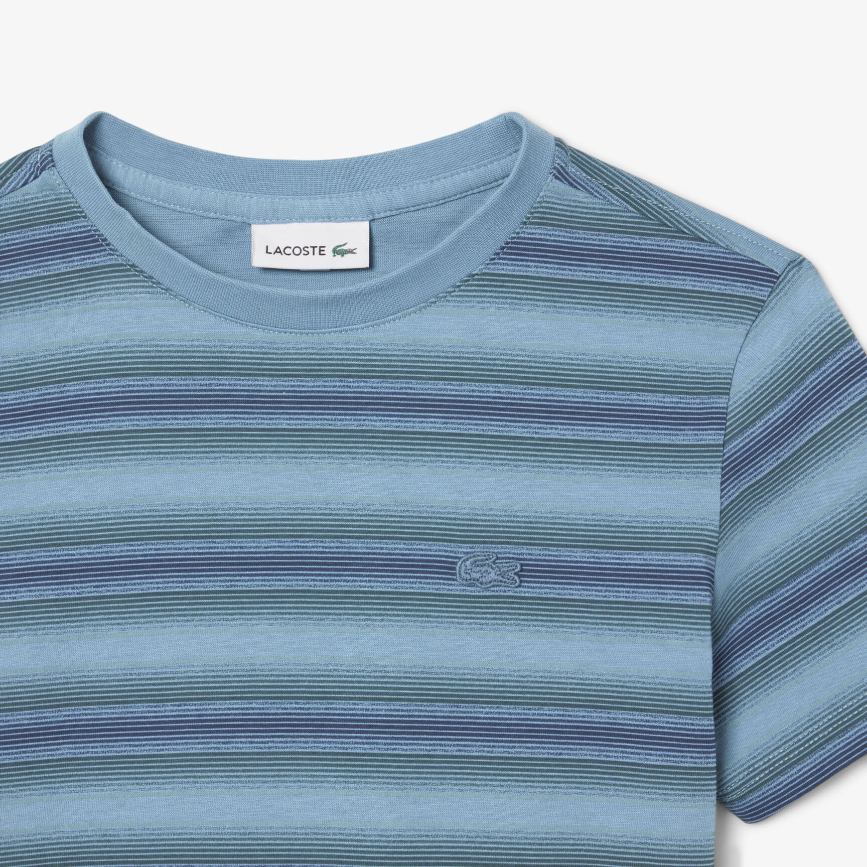 تي شيرت قطني بطبعة مخططة تي شيرت قطني بطبعة مخططة